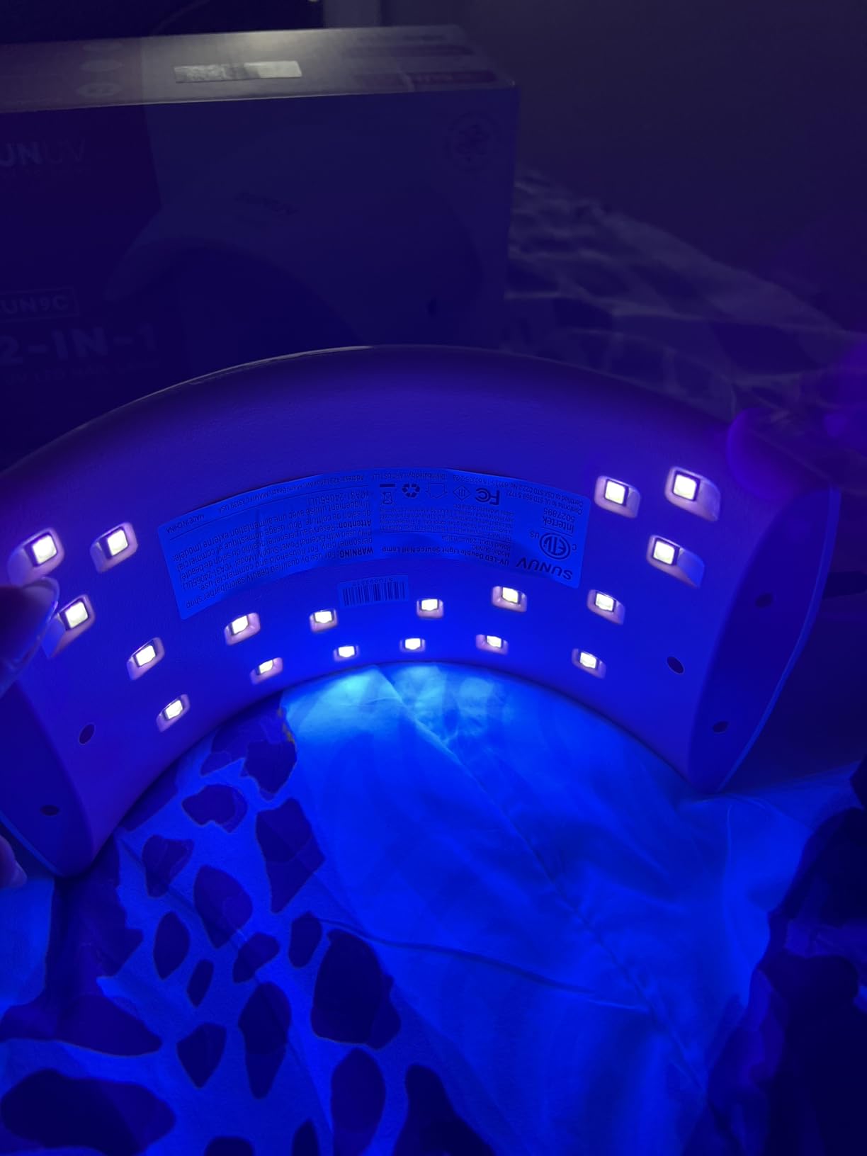 SUNUV UV LED Nail Lamp, UV Light for Gel Nail Polish Dryer SUN9C Pink customer photo 1