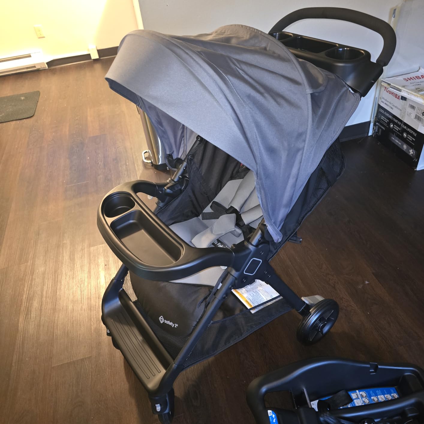 Safety 1st Smooth Ride Travel System Stroller and OnBoard FLX Infant Car Seat, Newborn to Toddler Baby Combo, Easy-Install, Large Canopy, Ample Storage, Foldable, Rear-Facing 4-30 lbs, Monument customer photo 1