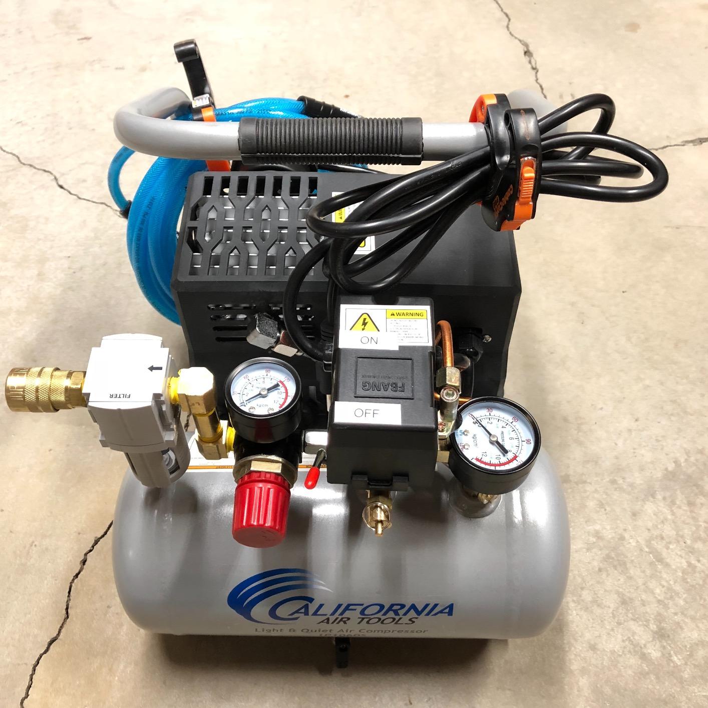 California Air Tools CAT-1P1060S Light & Quiet Portable Air Compressor, Lightweight, Ultra Quiet, Oil-Free, 1 Gallon Steel Tank, .6 HP, 56 dBA Noise Level, Silver customer photo 1