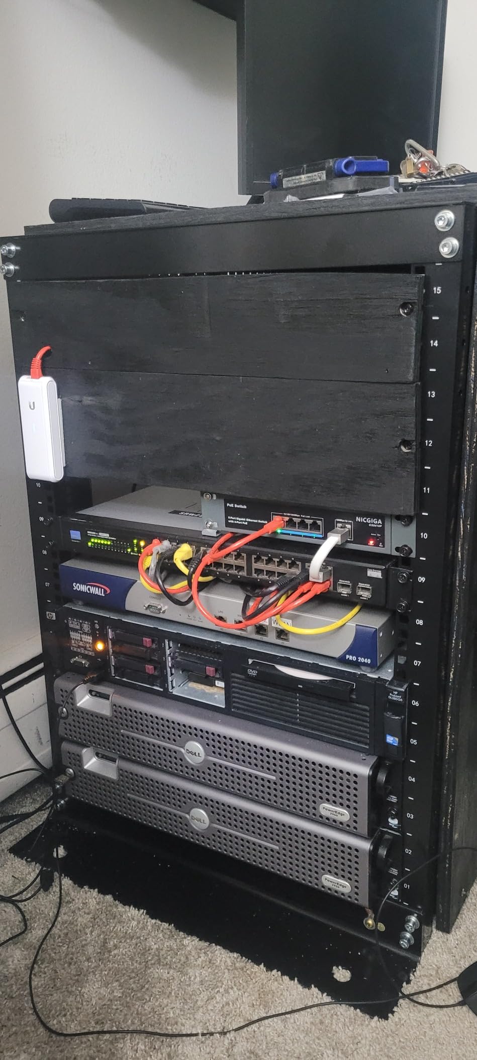 Server Rack 4 Post Open Rack Frame Rack Enclosure 19 Inch Adjustable Depth Cold Rolled Steel(15U,36 Inch Height) customer photo 1