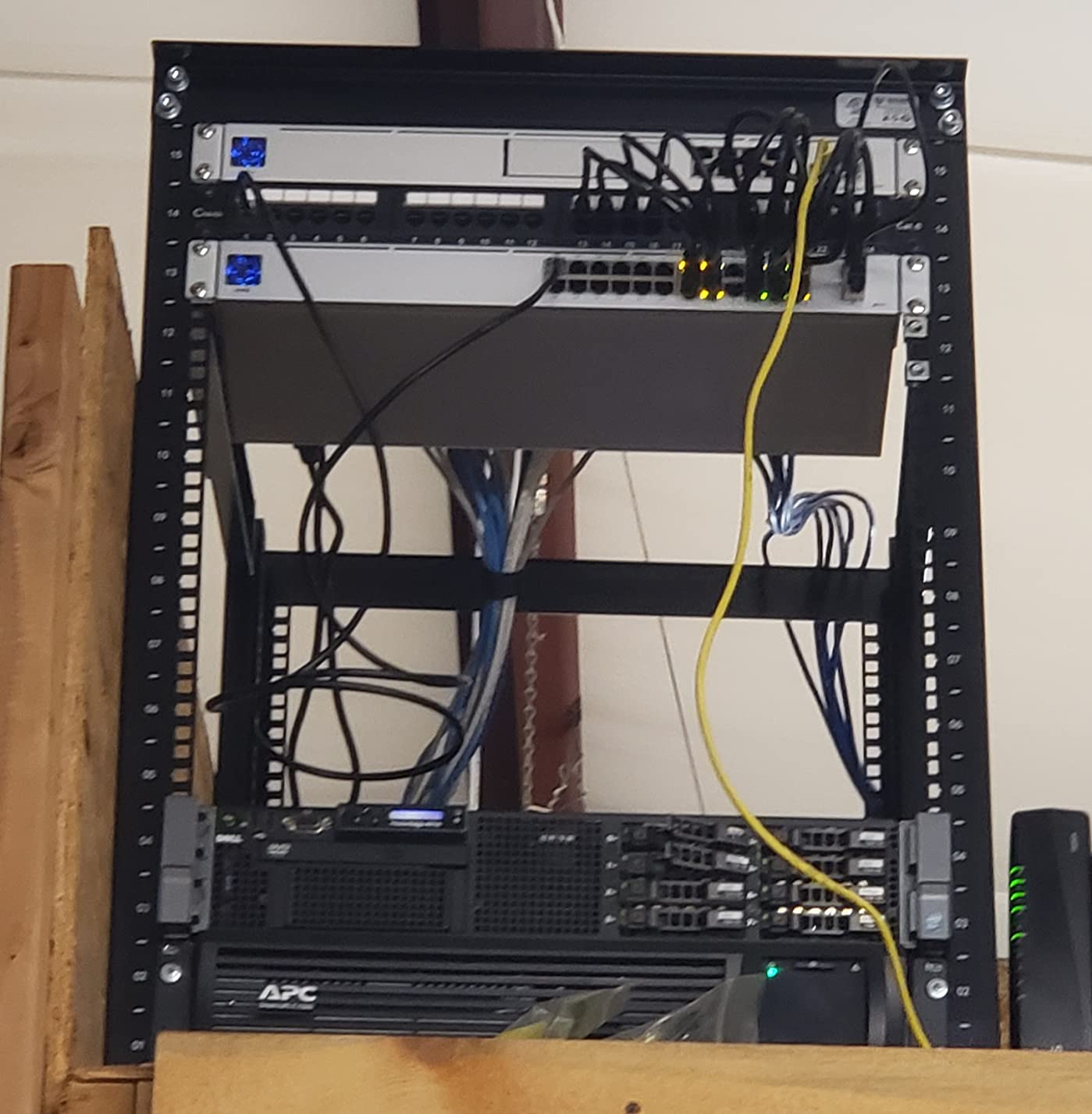 Server Rack 4 Post Open Rack Frame Rack Enclosure 19 Inch Adjustable Depth Cold Rolled Steel(15U,36 Inch Height) customer photo 2