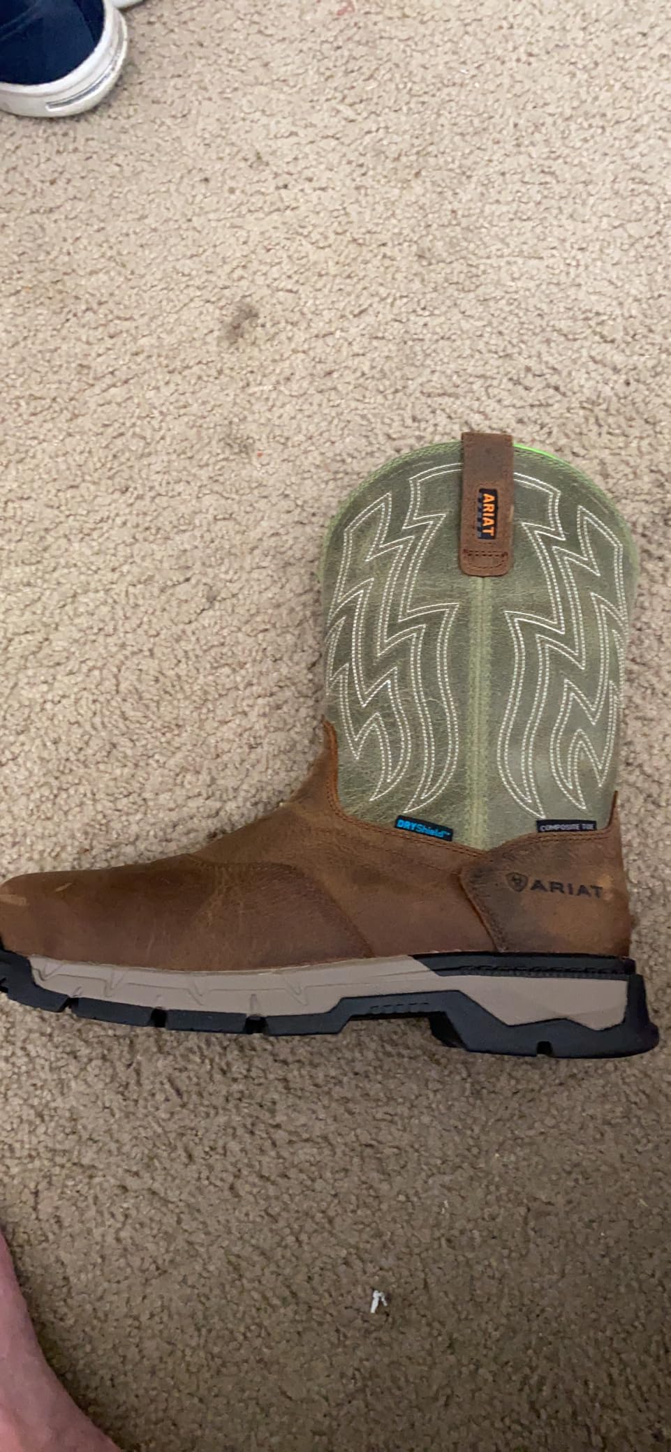 Ariat Rebar Flex Western Waterproof Composite Toe Work Boots – Men’s Square Toe Western Work Boot customer photo 2
