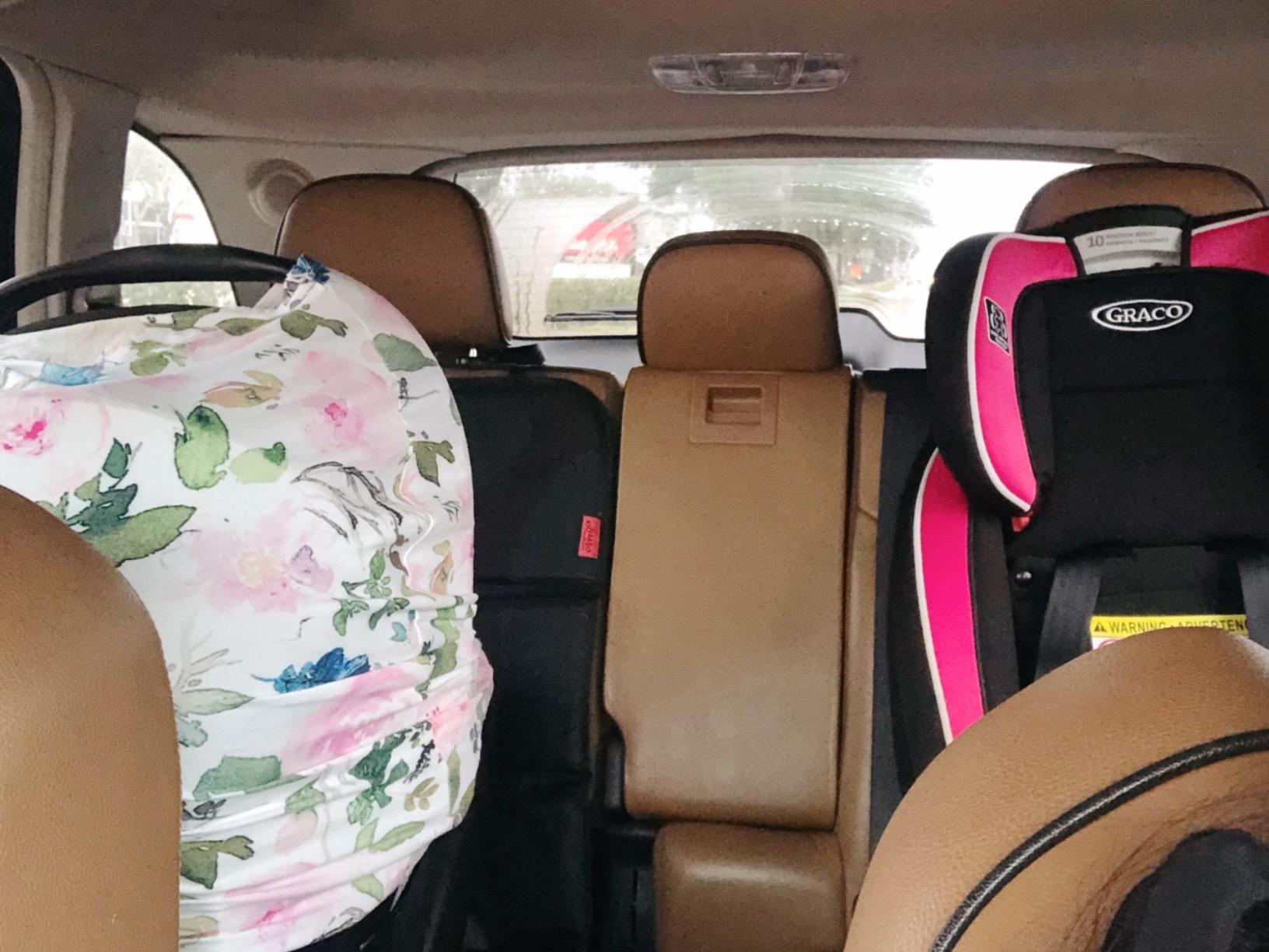 Lusso Gear Car Seat Protector for Baby Car Seat - Thick Padding - Seat Protector Under Baby Car Seat with 2 Mesh Storage Pockets - Black Waterproof Baby Car Seat Protector - Non-Slip Padded Backing customer photo 2