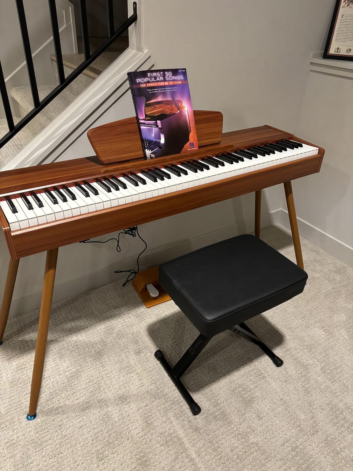 RockJam RJKBB100 Adjustable Padded Piano Bench, Keyboard Stool customer photo 2