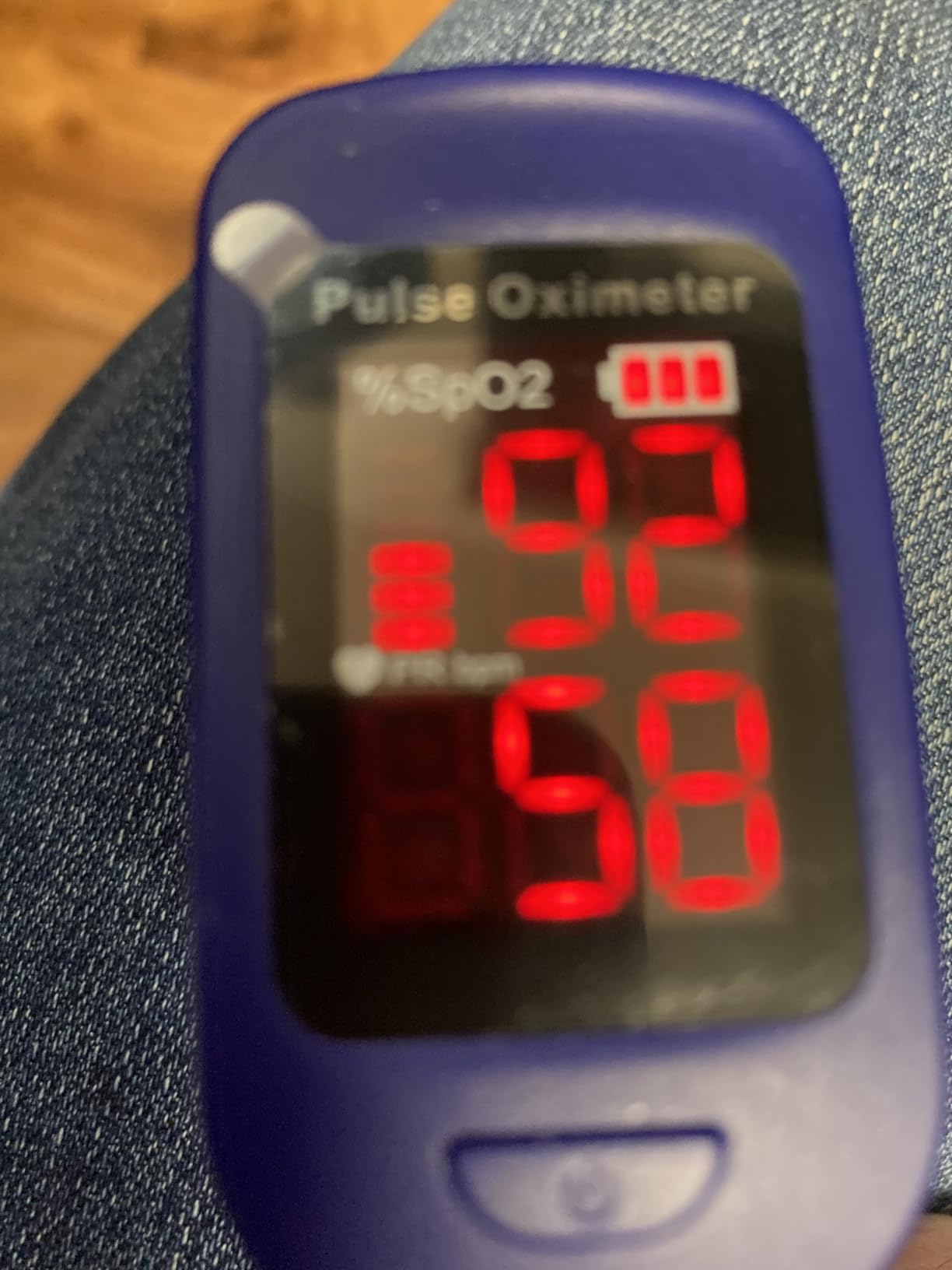 Zacurate 500BL Fingertip Pulse Oximeter Blood Oxygen Saturation Monitor with Batteries Included (Navy Blue) customer photo 2
