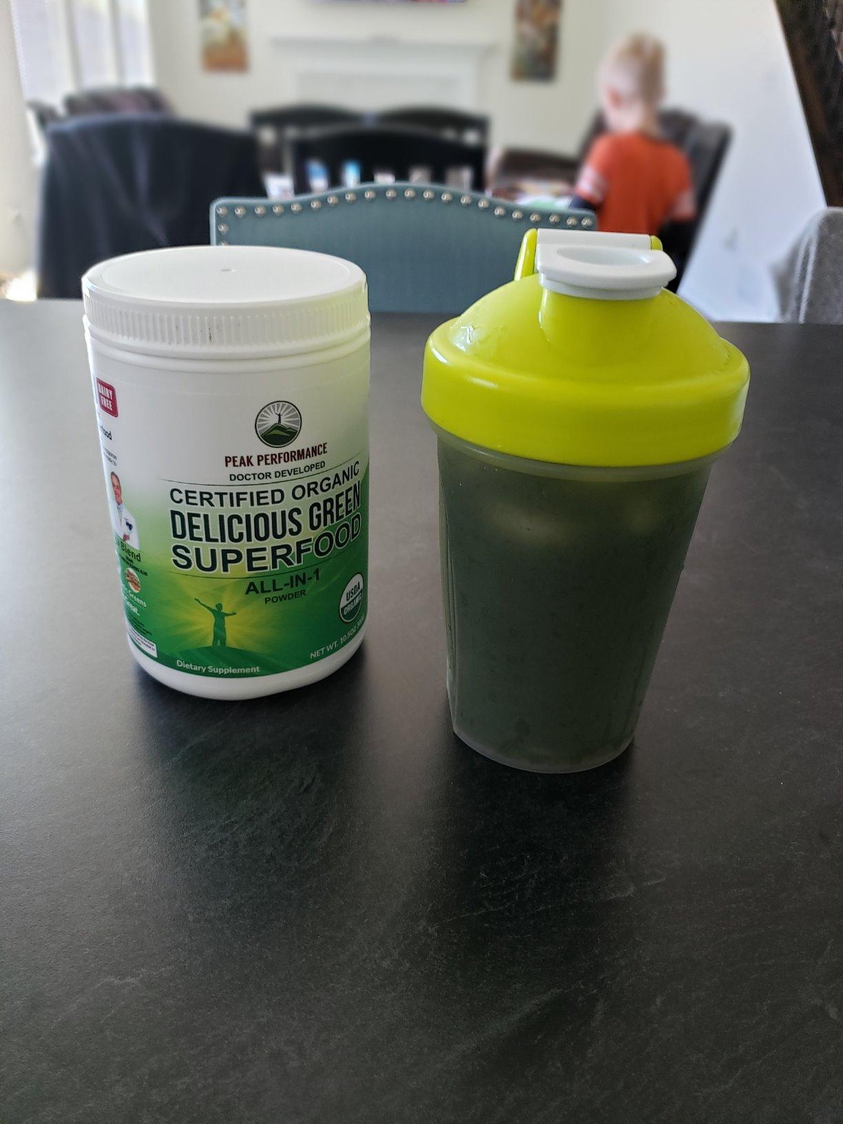 Peak Performance Organic Greens Superfood Powder. Best Tasting Super Greens customer photo 1