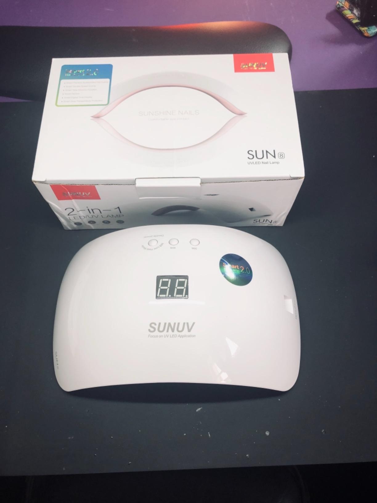 SUNUV UV Light for Gel Nail Polish, UV LED Nail Lamp, Auto Sensor SUN8 Pink customer photo 1