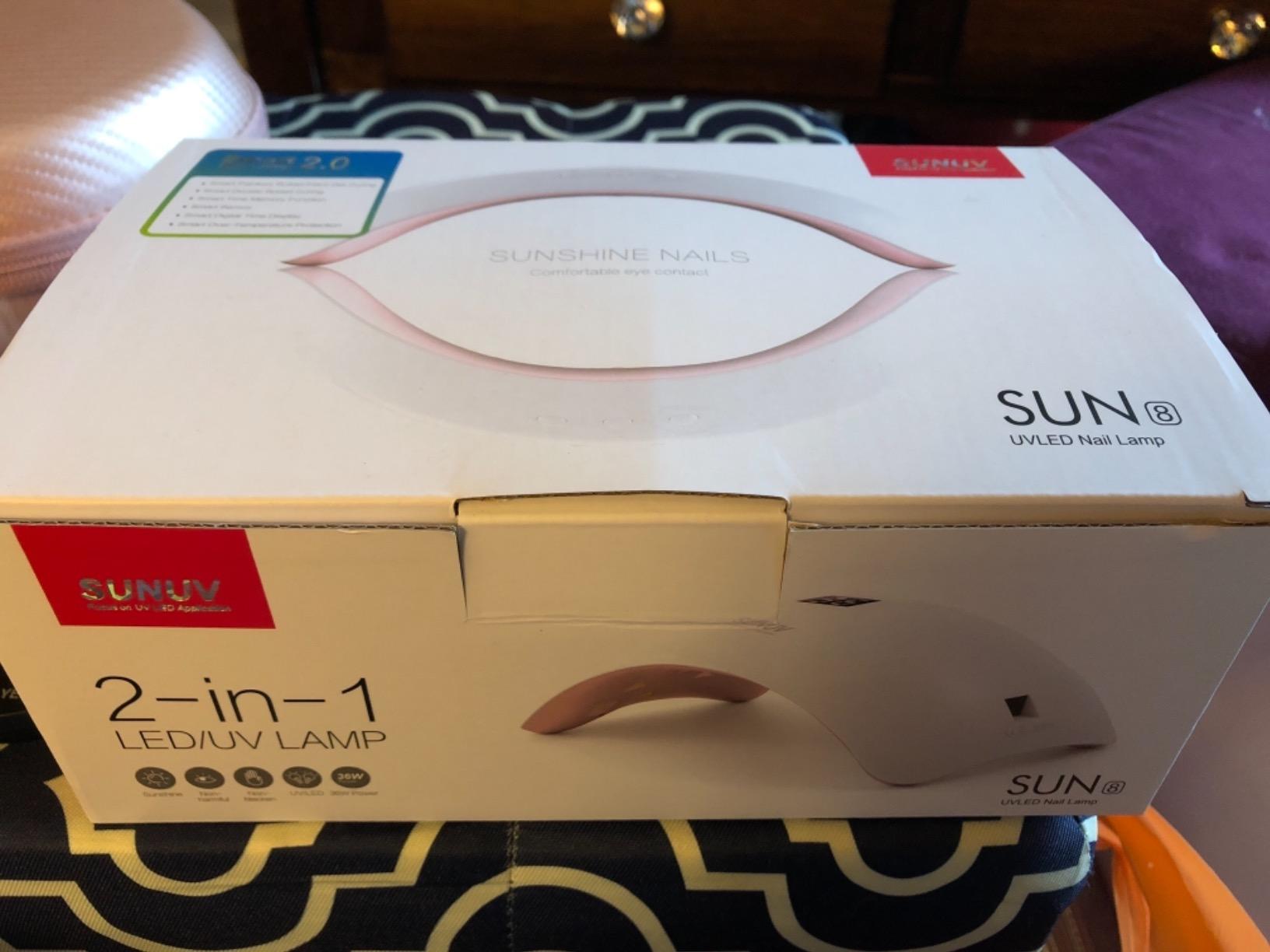 SUNUV UV Light for Gel Nail Polish, UV LED Nail Lamp, Auto Sensor SUN8 Pink customer photo 2