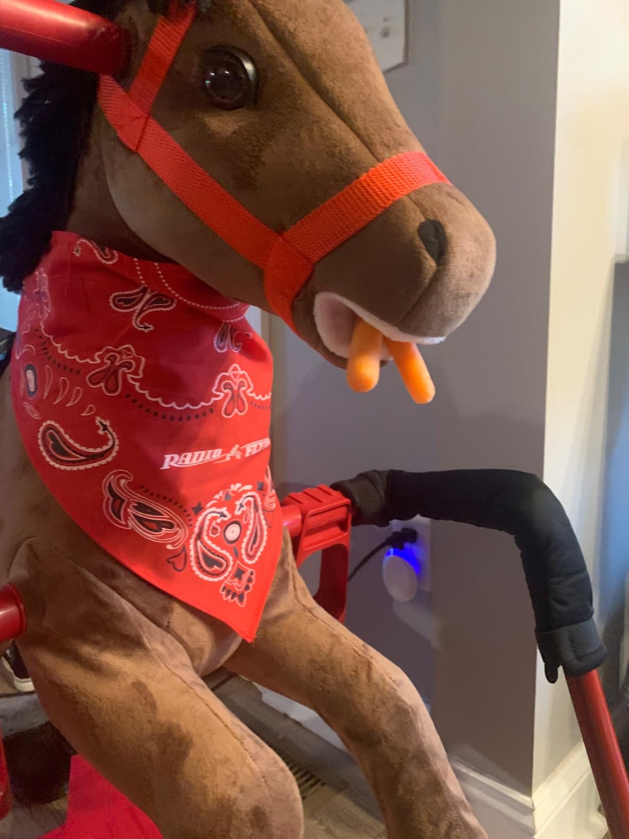 Radio Flyer Chestnut Interactive Riding Horse, for Ages 2-6 | Plush Spring Rocking Horse, 3 Levels, EZ Climb Step, Safety Straps customer photo 2