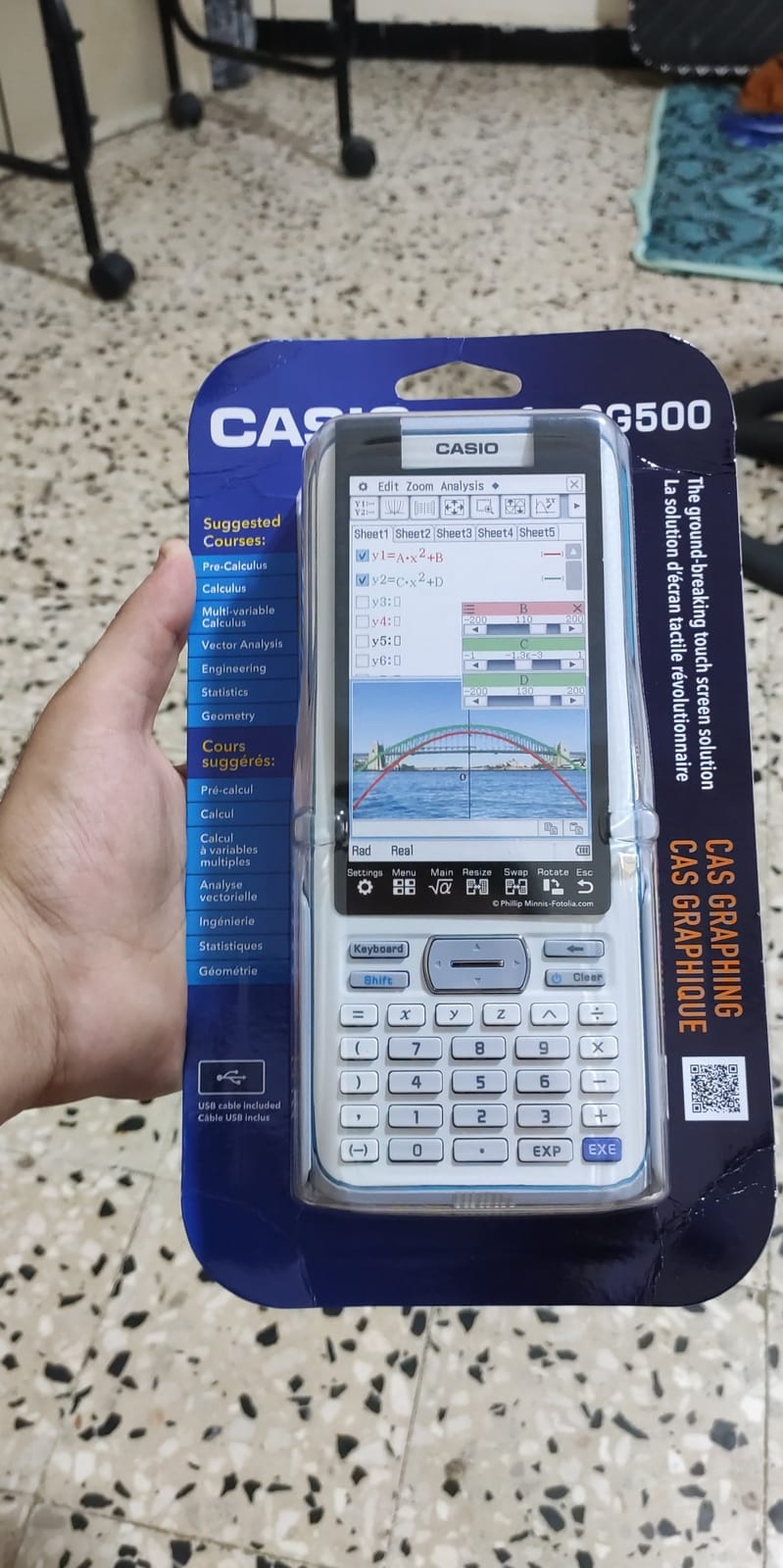 Casio fx-CG500 Graphing Calculator, Touchscreen with Stylus customer photo 1