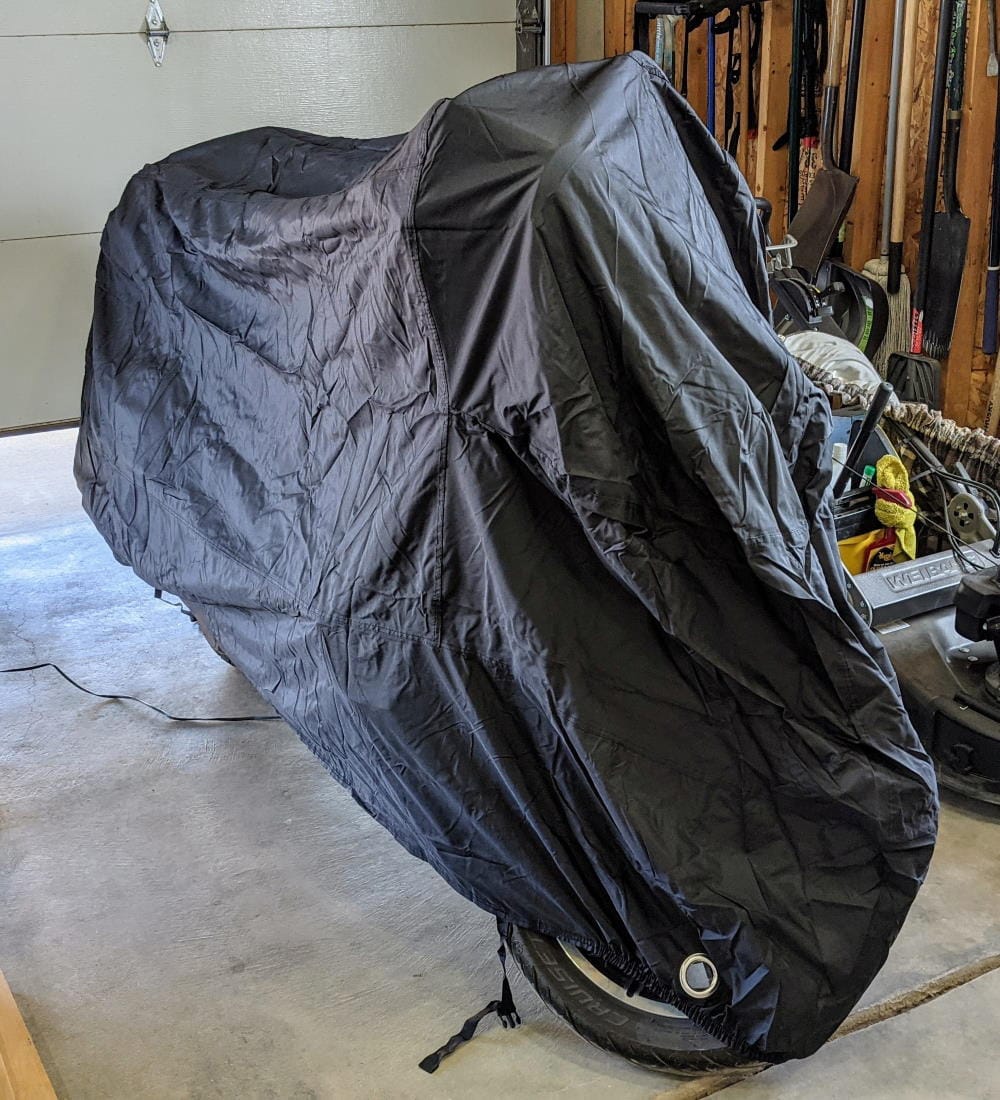 XYZCTEM New Generation Motorcycle Cover -All Weather Black XXXLX Large customer photo 2