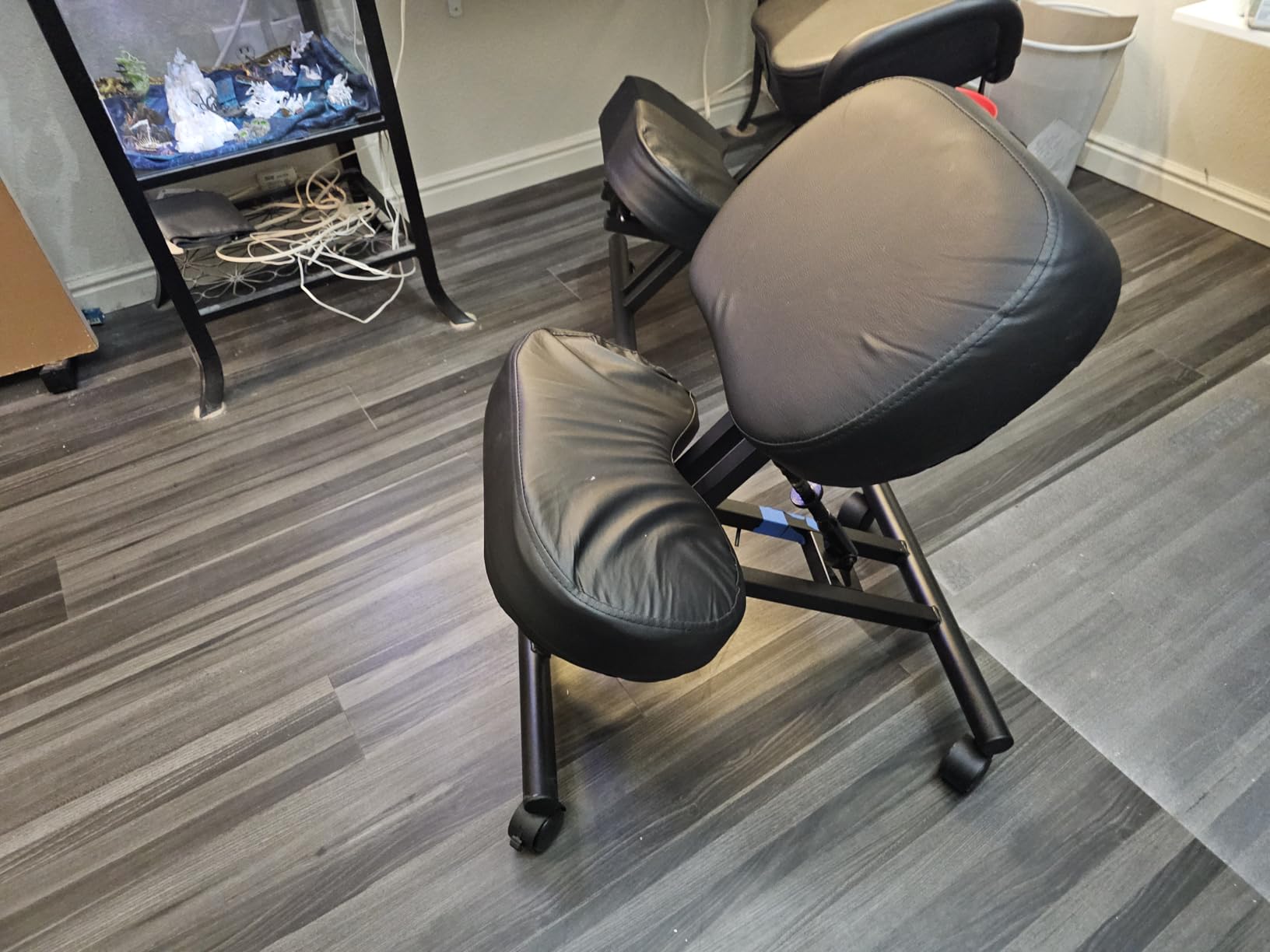 Ergonomic Kneeling Chair, Adjustable Stool for Home and Office - Improve Your Posture with an Angled Seat - Thick Comfortable Moulded Foam Cushions - Brake Casters customer photo 2