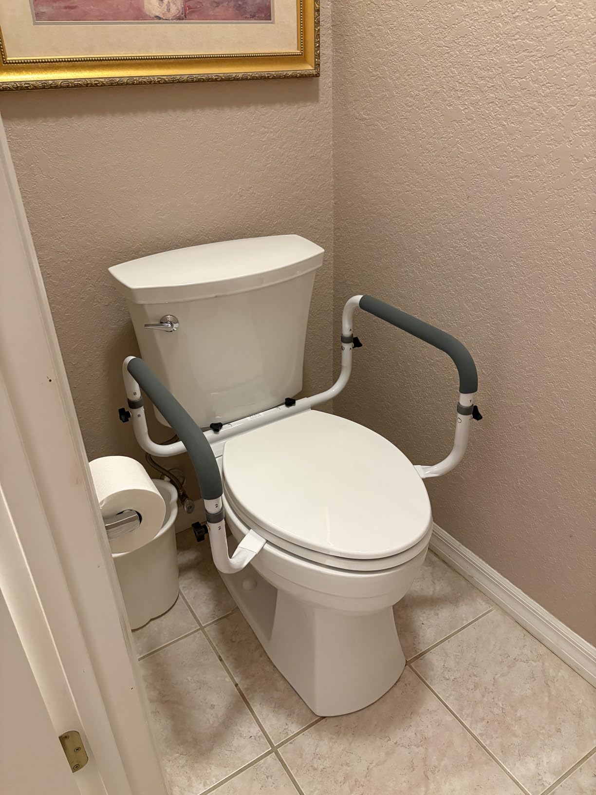 Vive Raised Toilet Seat Riser for Seniors (with Handles) - Handicap Rail customer photo 1