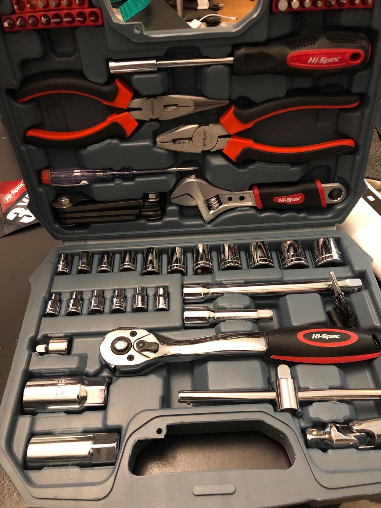 Hi-Spec Metric Auto Mechanic Tool Set Motorcycle & Car Tool Kit Trucks | 67pc, 4-21mm, socket and wrench coverage, roadside fixes, organized box, garage maintenance help, bike and vehicle tasks customer photo 2