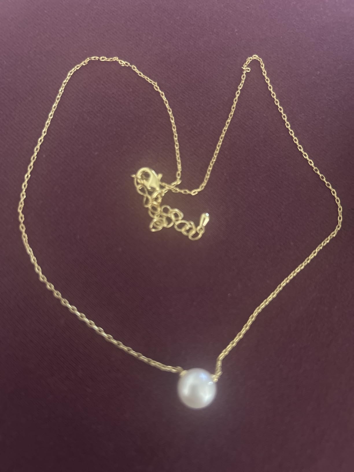 PAVOI Handpicked AAA+ Freshwater Cultured Single Pearl Necklace Pendant | Gold Necklaces for Women customer photo 2