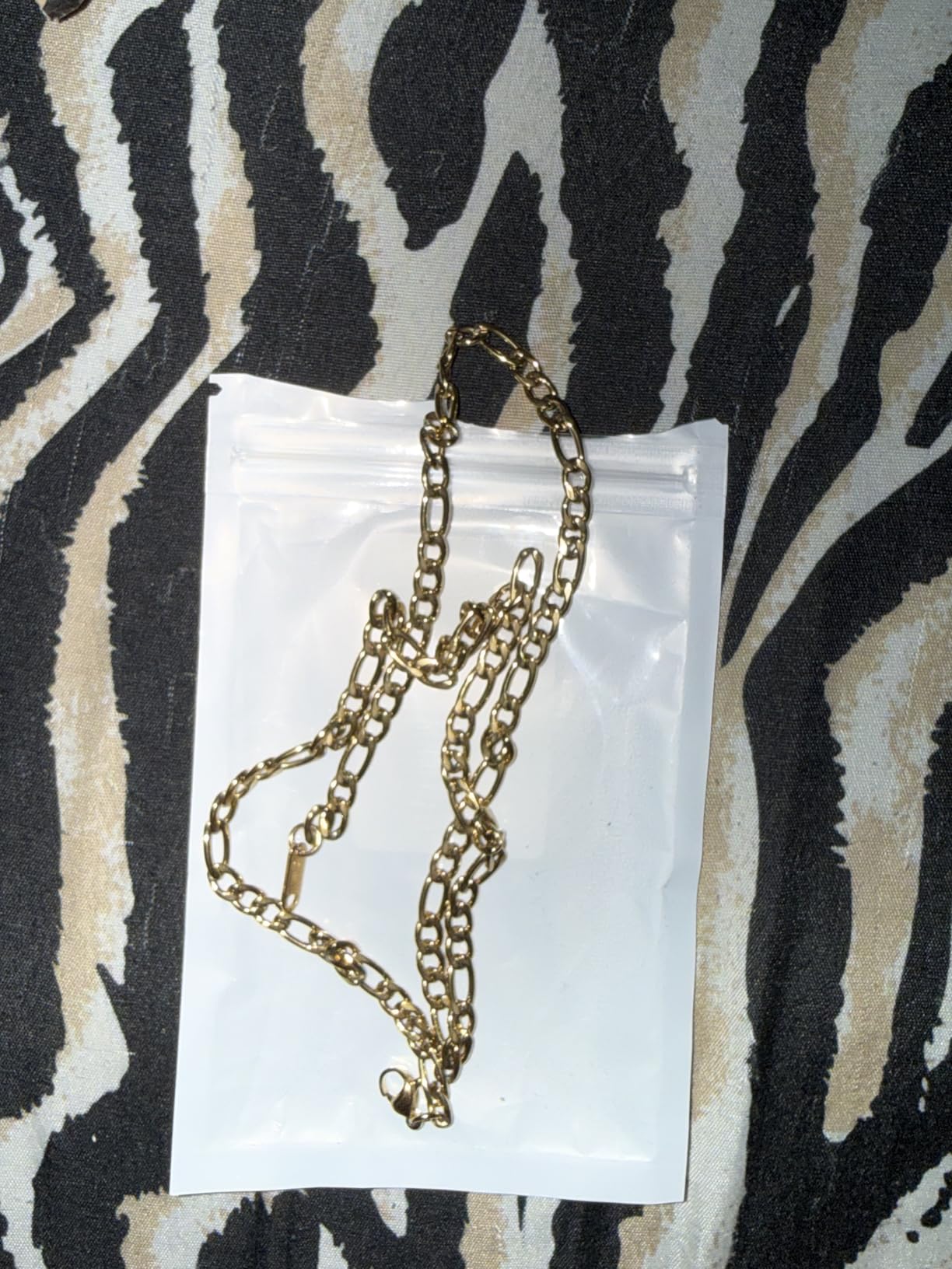 HZMAN Men Women 24k Real Gold Plated Figaro Chain Necklace customer photo 2