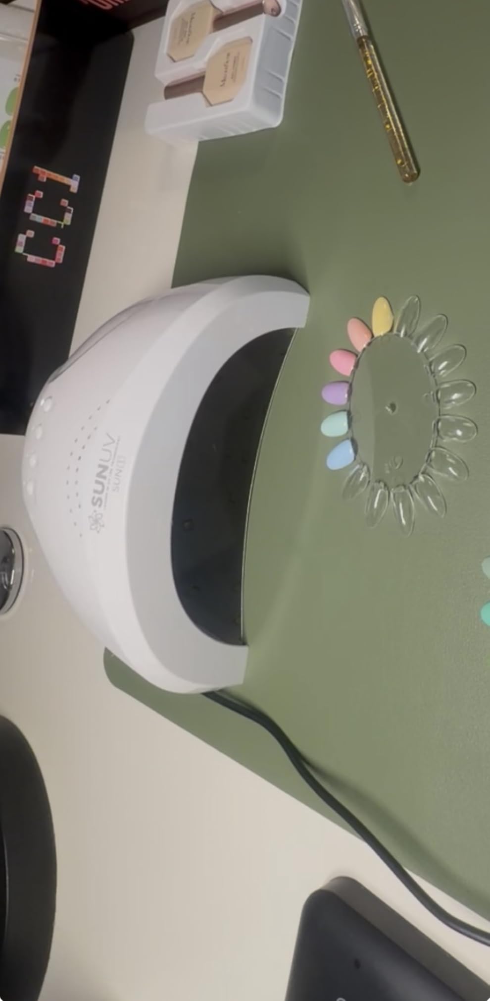 SUNUV UV LED Nail Lamp, Gel Light for Nail Polish UV Dryer SUNONE White customer photo 1