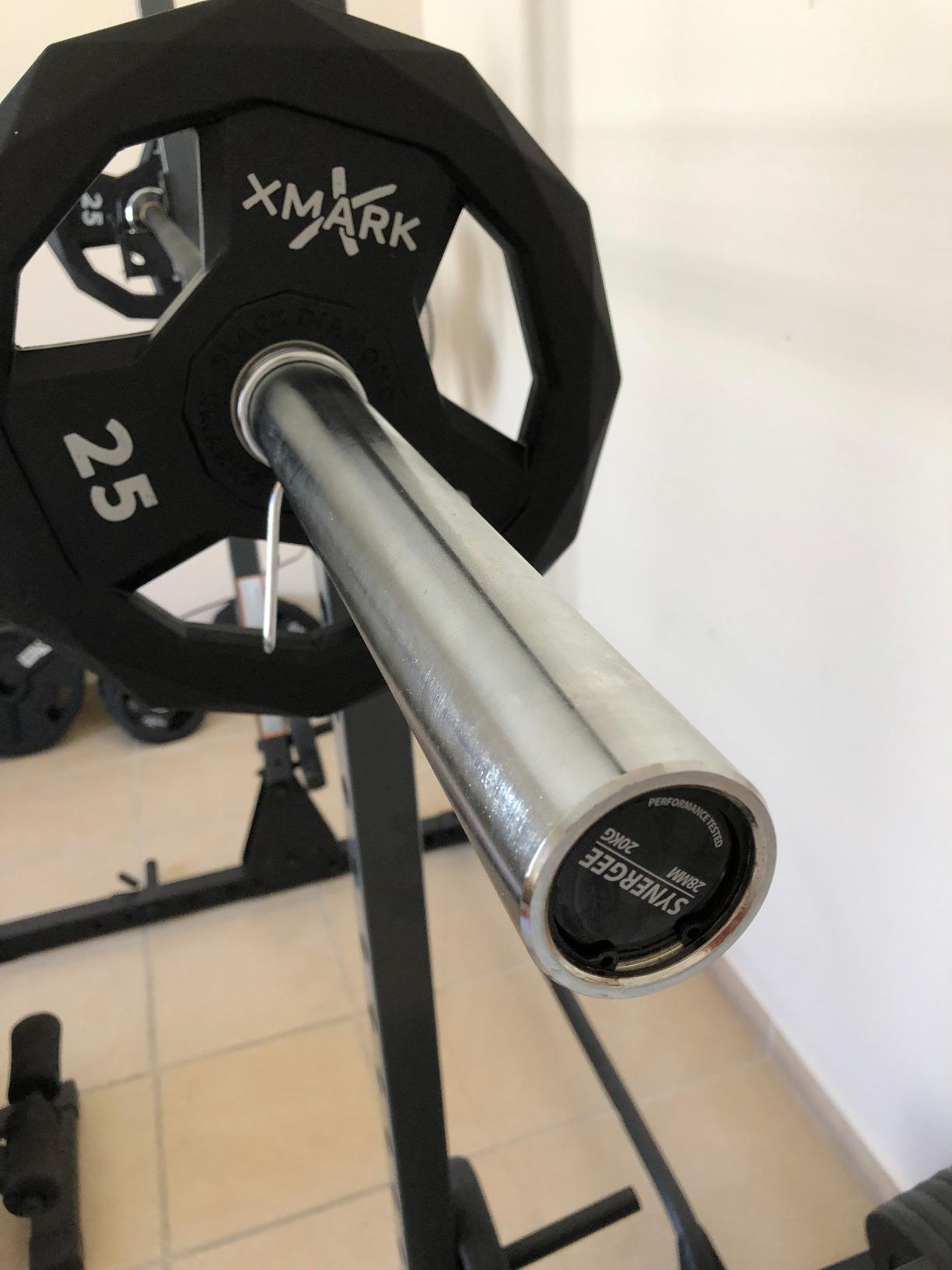 Synergee Open 15kg and 20kg Black Phosphate and Chrome Olympic Barbell customer photo 2