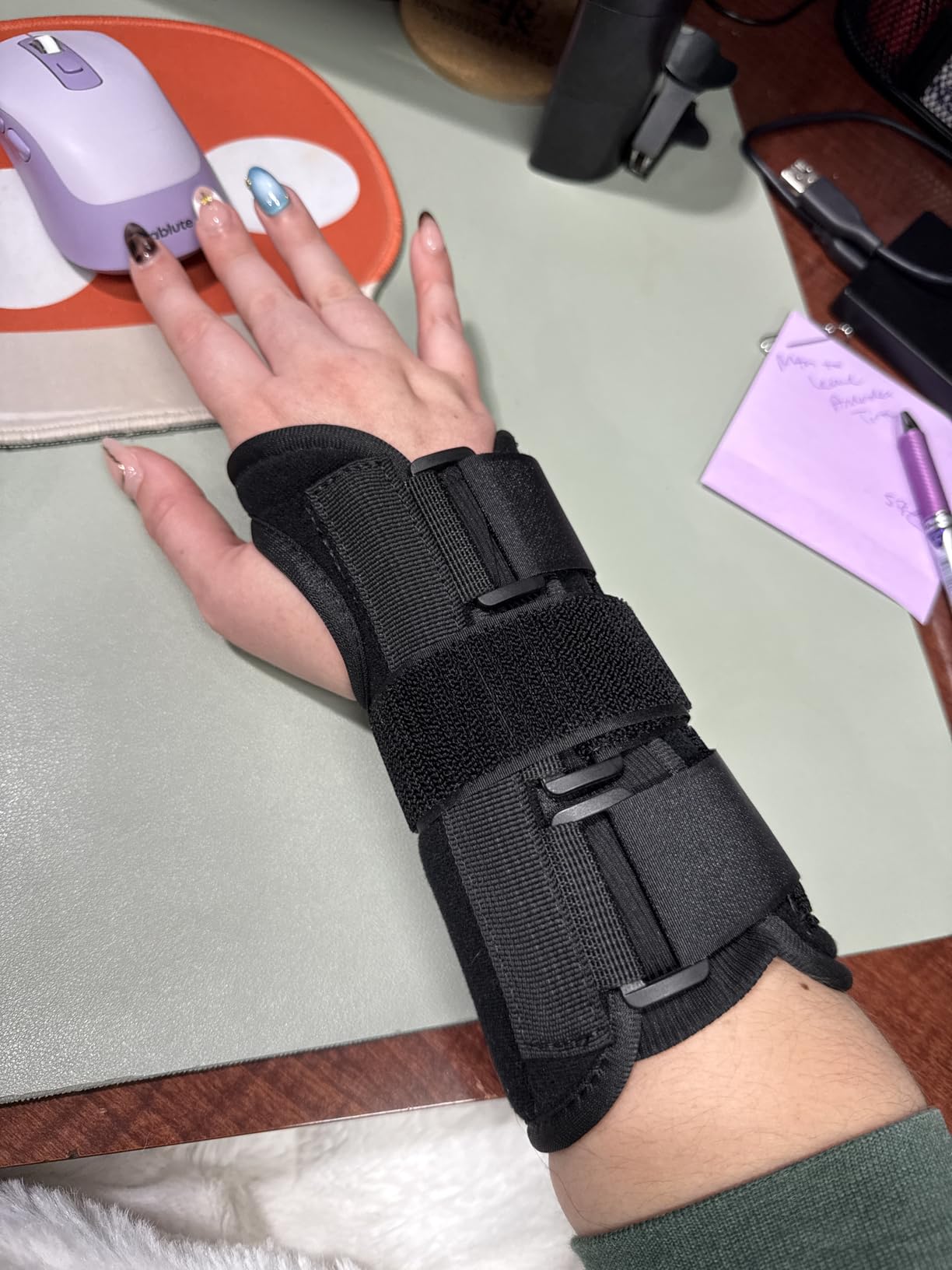 FEATOL Carpal Tunnel Wrist Brace Night Support, Adjustable Right Hand Brace | S/M, Wrist Splint with Metal Bar for Women & Men; Relieves Tendonitis, Arthritis & Sprain; Day & Night Wear for Sleep or Work customer photo 1