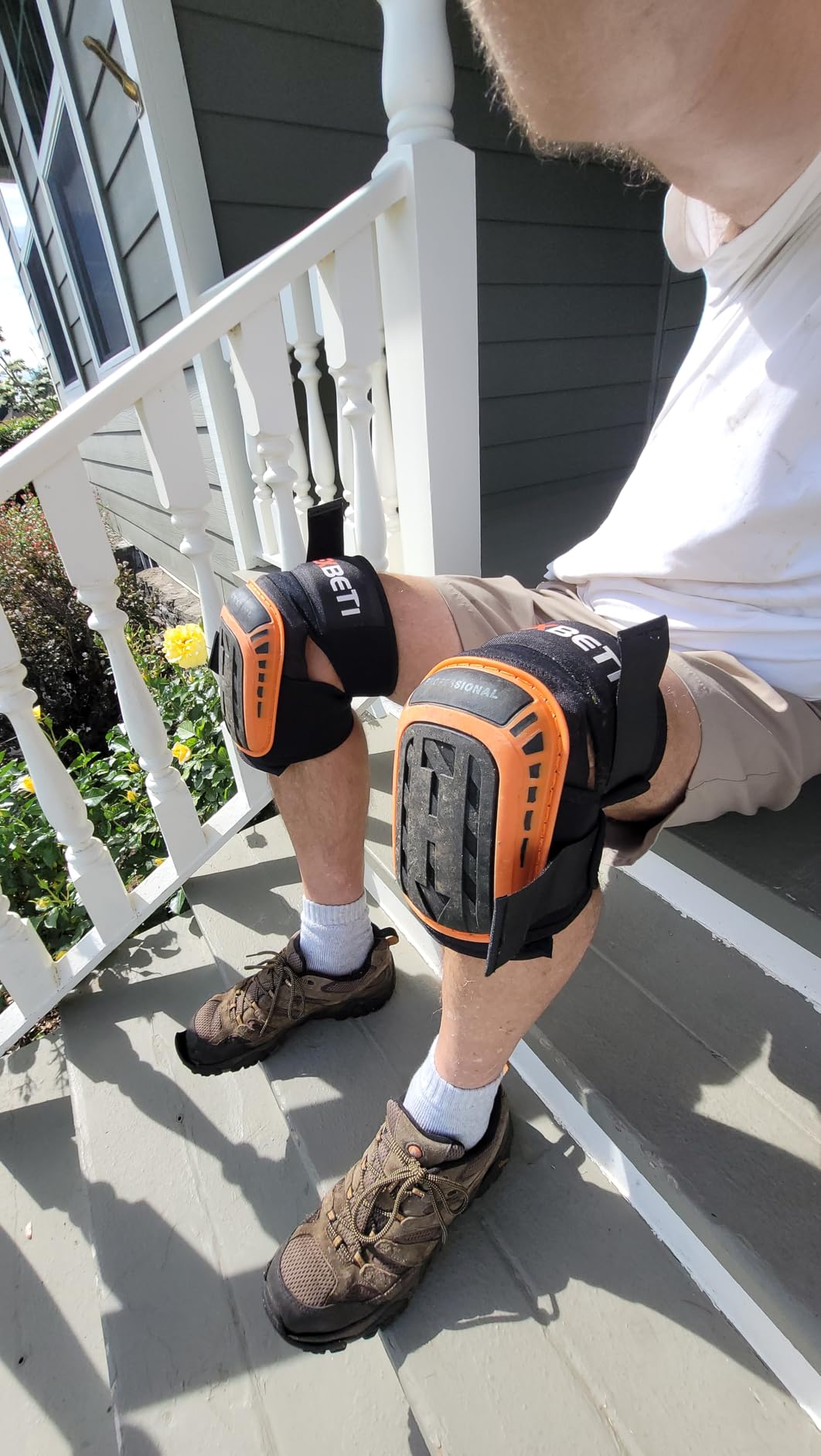 REXBETI Knee Pads for Men, Anti-slip Construction Gel Knee Pads for Work customer photo 1