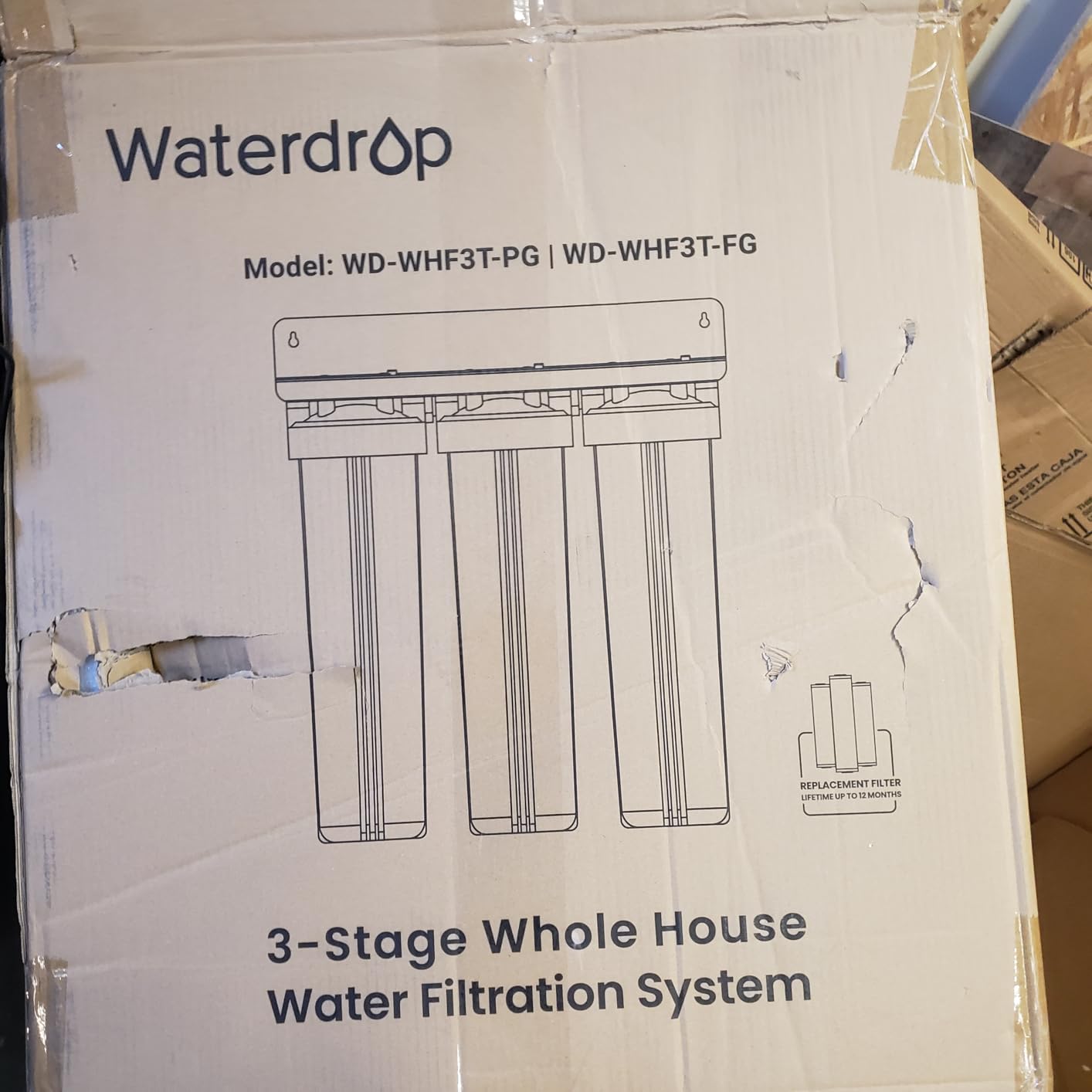 Waterdrop WHF3T-PG 3-Stage Whole House Water Filter System, 5 Micron customer photo 2