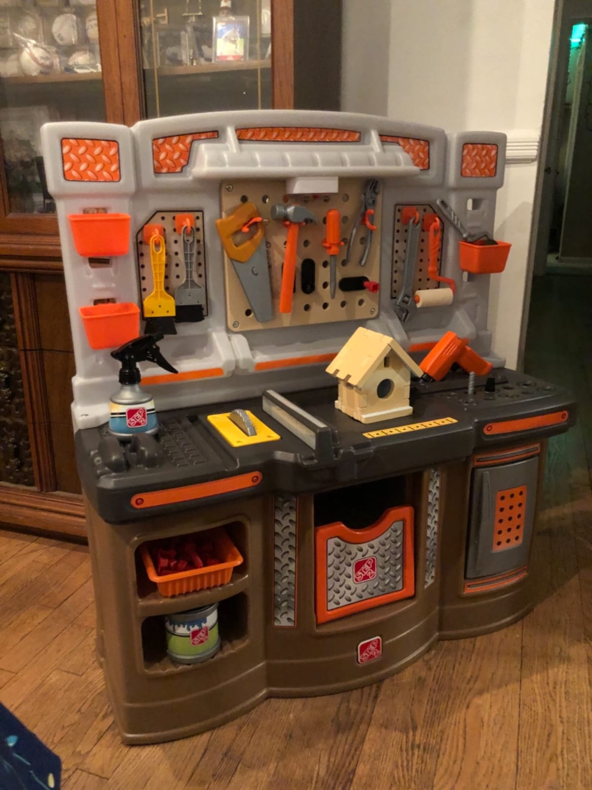 Step2 Big Builders Pro Workshop for Kids, Indoor/Outdoor Tool Bench for Children, Interactive Play with Sounds, Includes 45 Piece Toy Accessory Kit, Made of Durable Plastic, For Toddlers 3+ Years Old customer photo 2