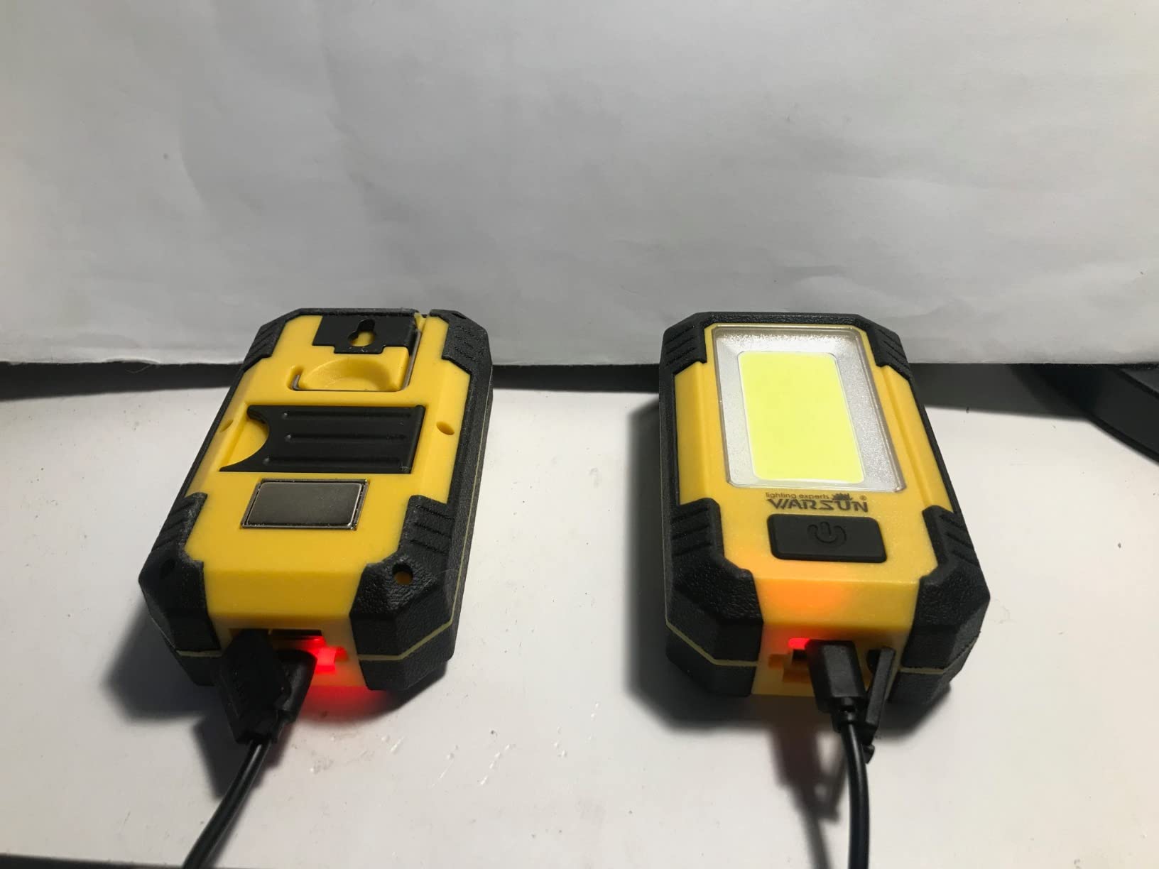 WARSUN Rechargeable Work Light LED Magnetic Mechanic Light Portable Worklight for Camping Car Repairing 1200 High Lumens Bright Mens/Dad Gifts Mechanic Light Tools Yellow customer photo 2