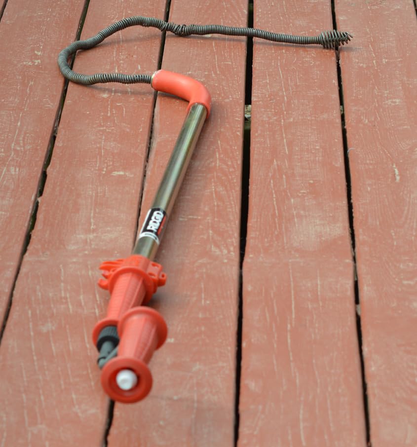 Closet Auger, 6 ft Cable Lg, 1/2 in Cable Dia, Power Drill Compatible, Bulb Head, Manual Cable Feed - 1 Each customer photo 1