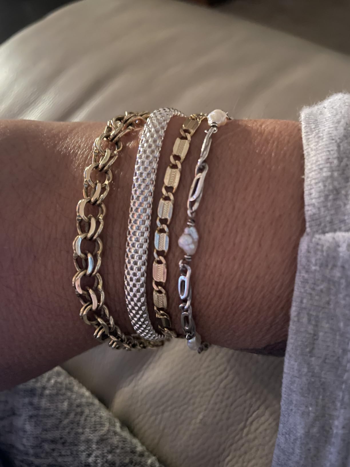 Miabella Italian 925 Sterling Silver 5mm Mesh Bracelet for Women customer photo 1