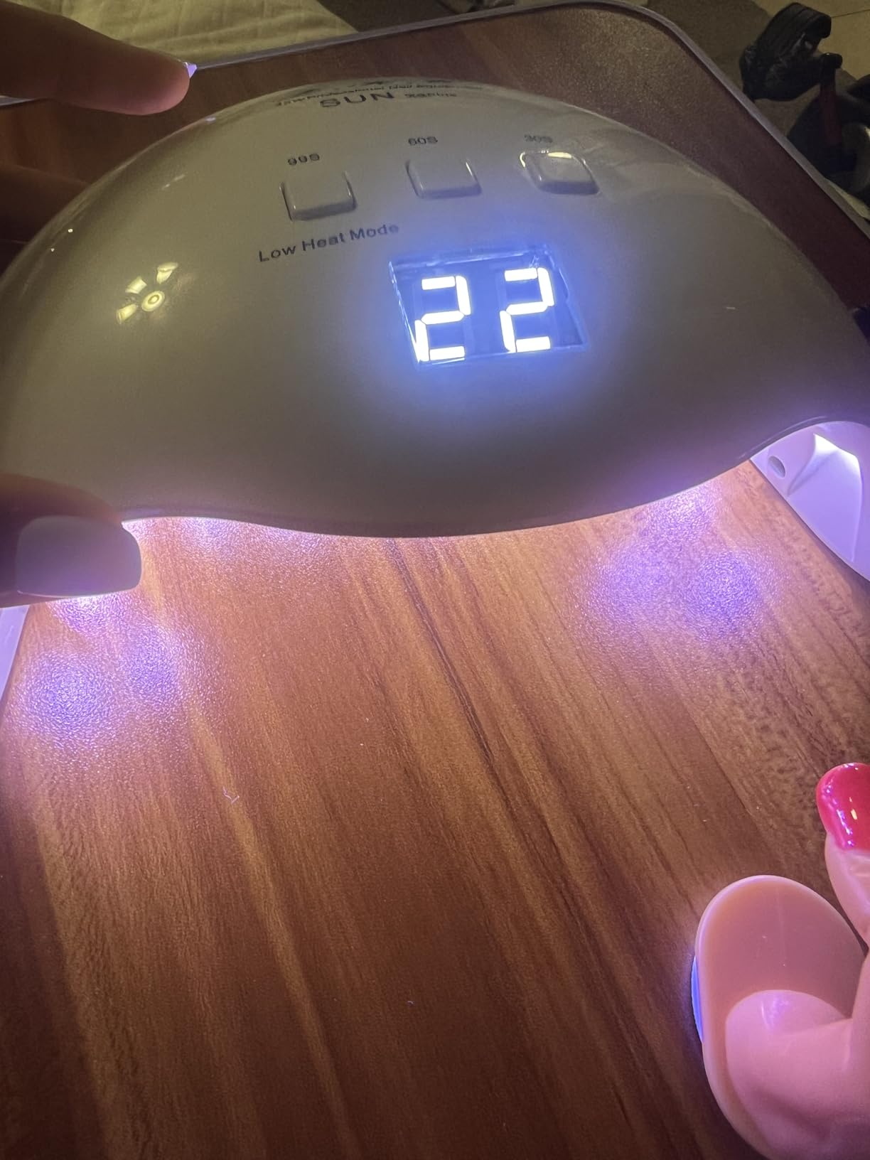 Gel UV LED Nail Polish Lamp, LKE Nail Dryer 40W LED Light with 3 Timers Professional for Nail Art Tools Accessories White customer photo 2