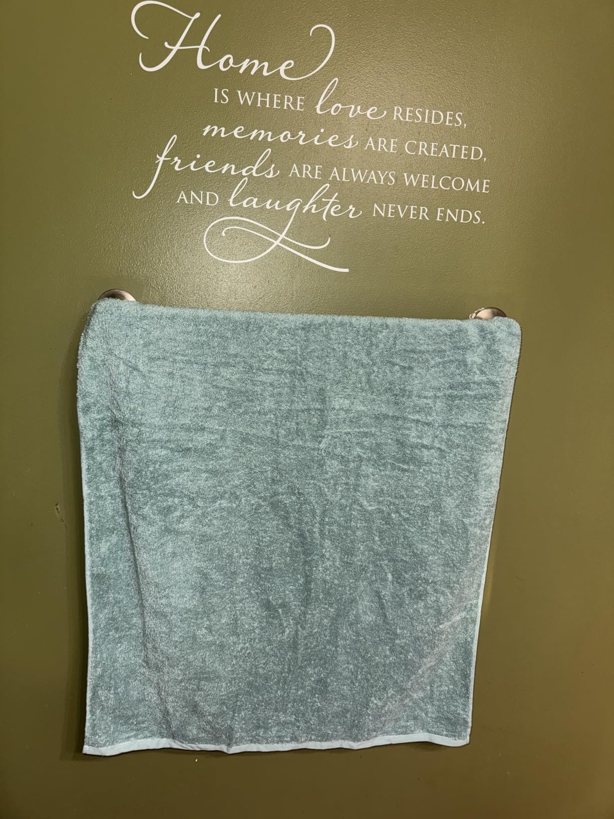 SEMAXE 8-Piece Cotton Bath Towel Set with Hanging Loops for Bathroom, Gray customer photo 2