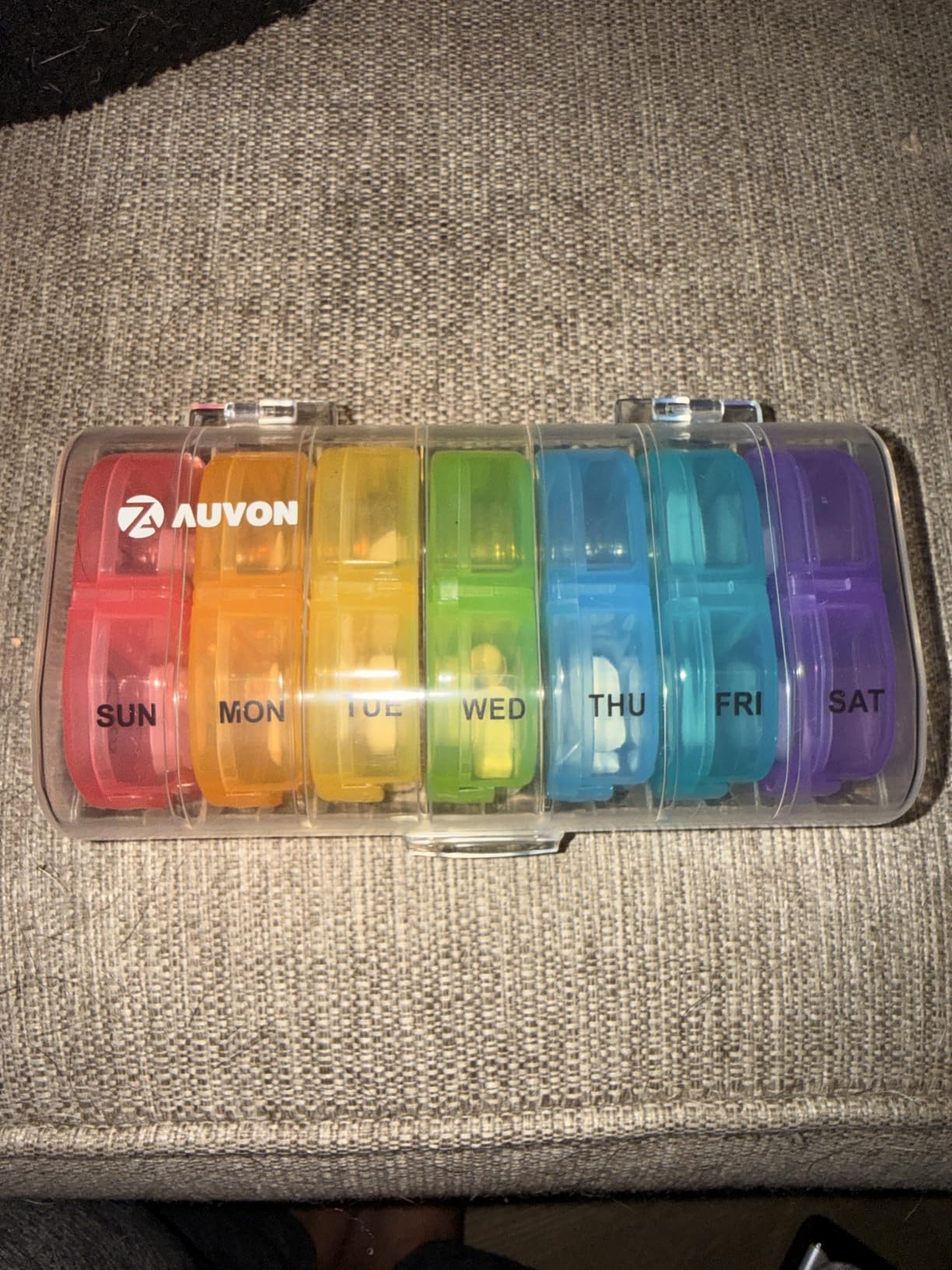 AUVON Pill Box 2 Times a Day, 7-Color for Easy Tracking, Dual Protection customer photo 1
