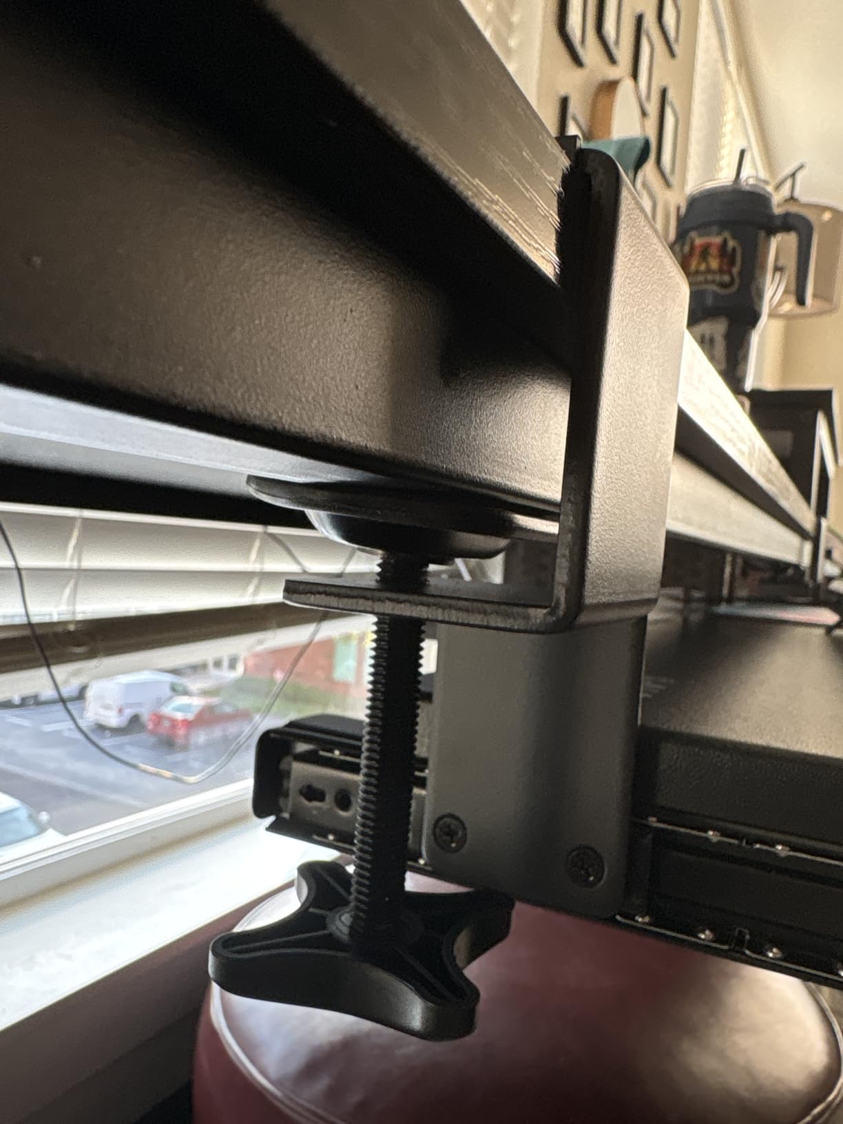VIVO Large Keyboard Tray Under Desk Pull Out with Extra Sturdy C Clamp Mount System, 27 (33 Including Clamps) x 11 Inch Slide-Out Platform Computer Drawer for Typing, Black, MOUNT-KB05E customer photo 1