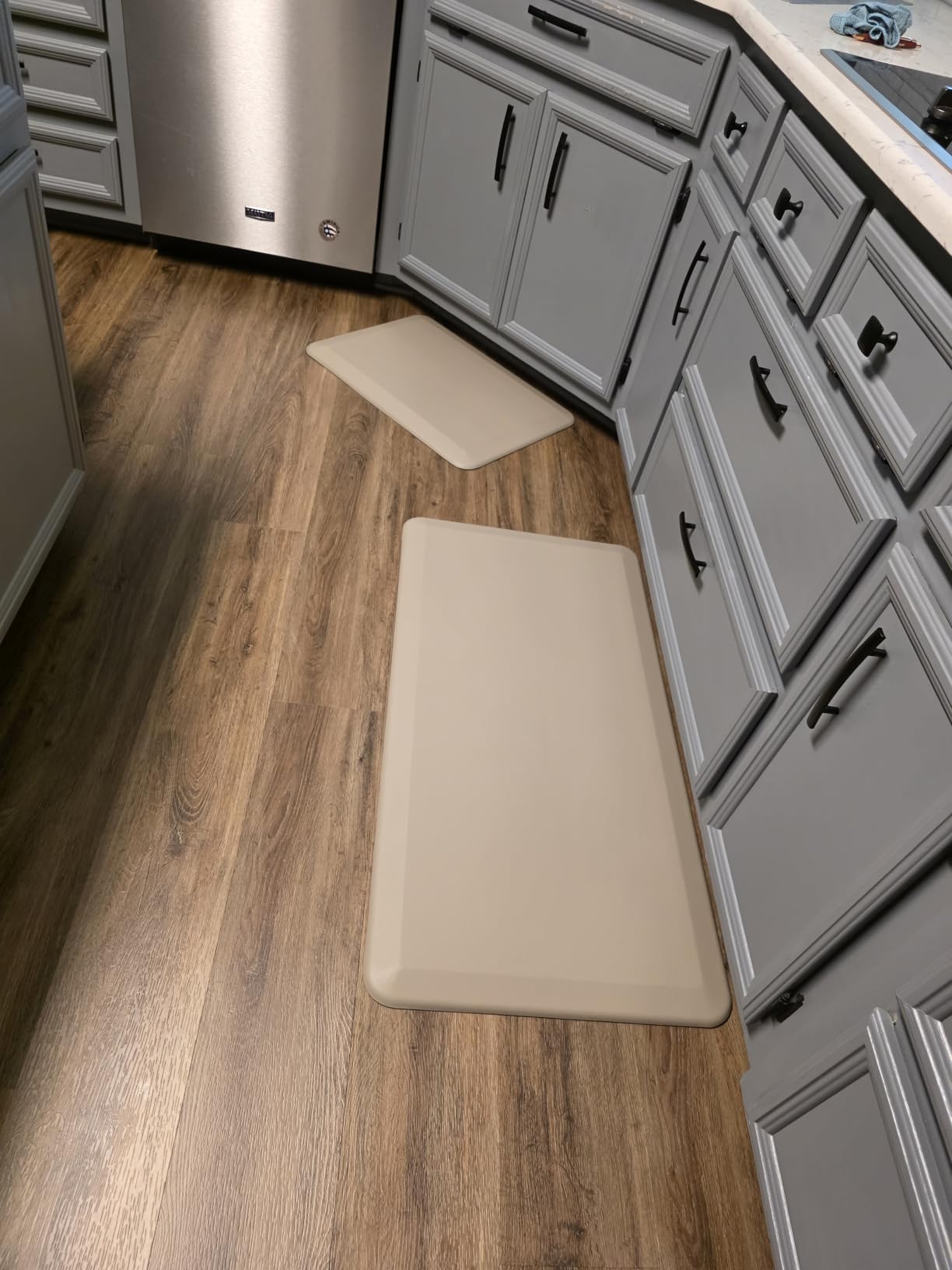 GORILLA GRIP Cushioned Antifatigue Kitchen Mat for Floor, 24x17, Black | 3/4 Inch Thick Ergonomic Office Standing Desk Mats, Waterproof and Stain Resistant Pebbled Top, Supportive Padded Foam Rug customer photo 1
