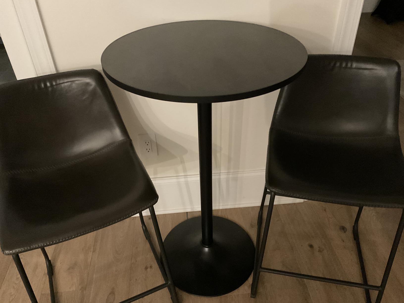 Pearington Santina 2 Pack Round Bar and Pub Table, Black customer photo 2