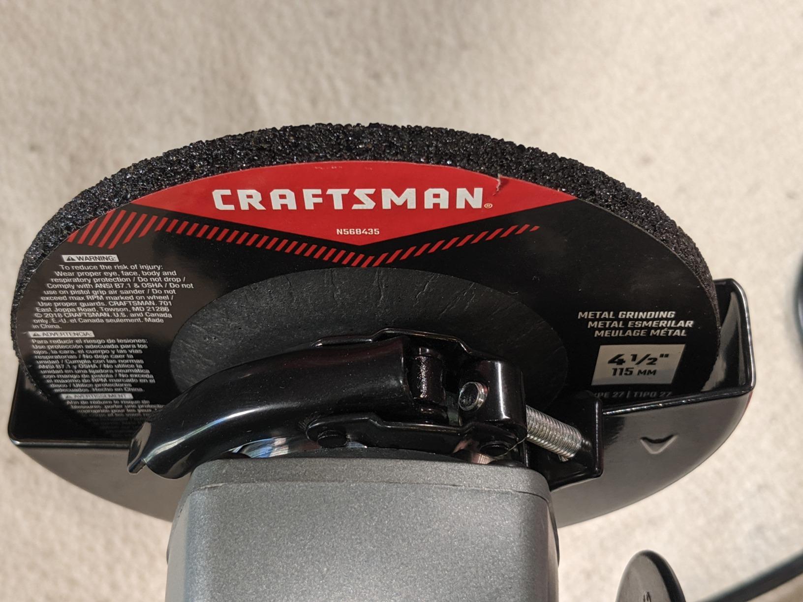 CRAFTSMAN Small Angle Grinder Tool 4-1/2 inch, 6 Amp, 12,000 RPM, Corded (CMEG100) customer photo 2