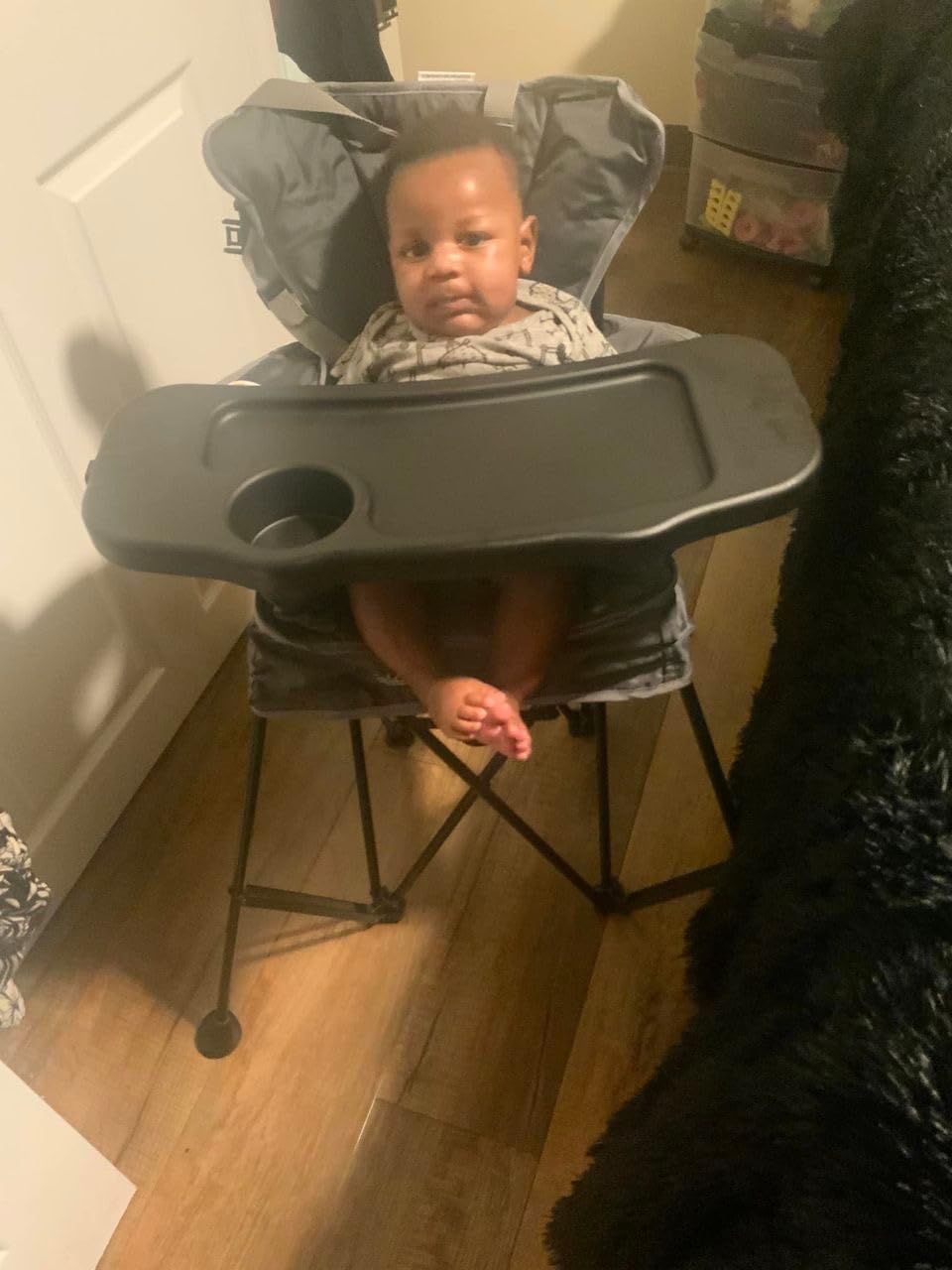 Baby Delight Go with Me Uplift Deluxe Portable High Chair, Indoor and Outdoor,Slate Grey customer photo 2