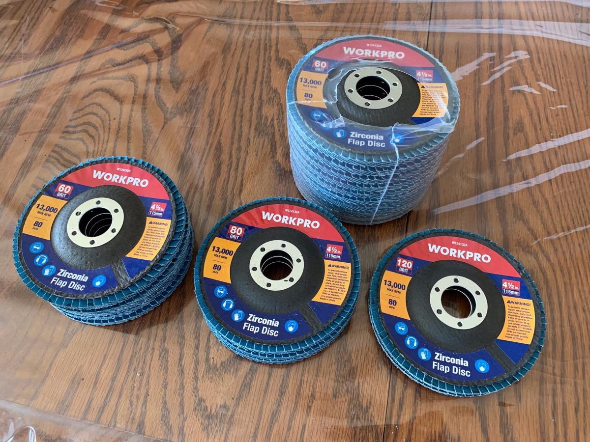 WORKPRO 20-Pack Zirconia Flap Discs, 4-1/2
