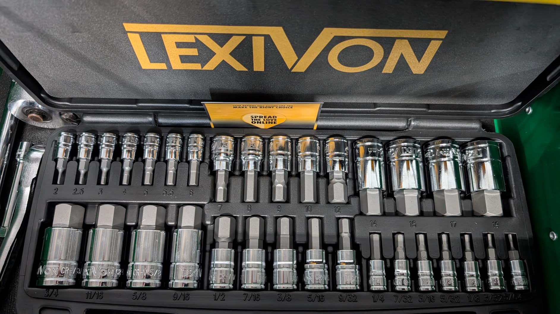 LEXIVON Master HEX Bit Socket Set, Premium S2 Alloy Steel | Complete 32-Piece, SAE and Metric Set | Enhanced Storage Case (LX-144) customer photo 2