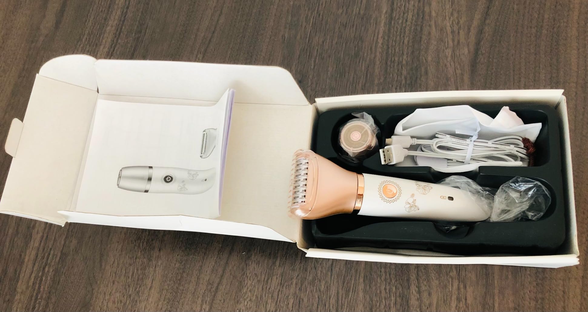 Electric Razor for Women - Painless 2-in-1 Women Shaver Hair Remover for Face, Legs and Underarm, Portable Waterproof Bikini Trimmer Wet and Dry Cordless Lady Hair Removal - Micro USB Recharge customer photo 1