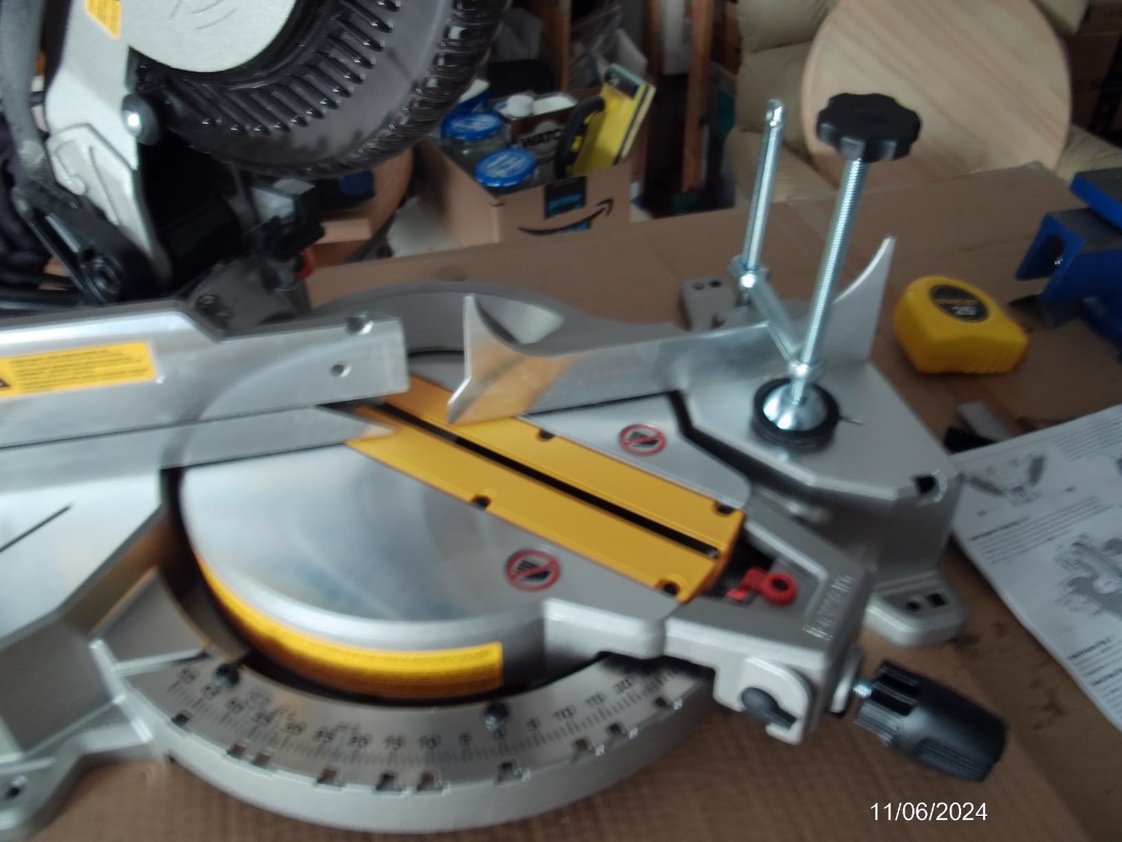 DEWALT Miter Saw, Single Bevel, Compound, 10-Inch, 15-Amp (DWS713) customer photo 1