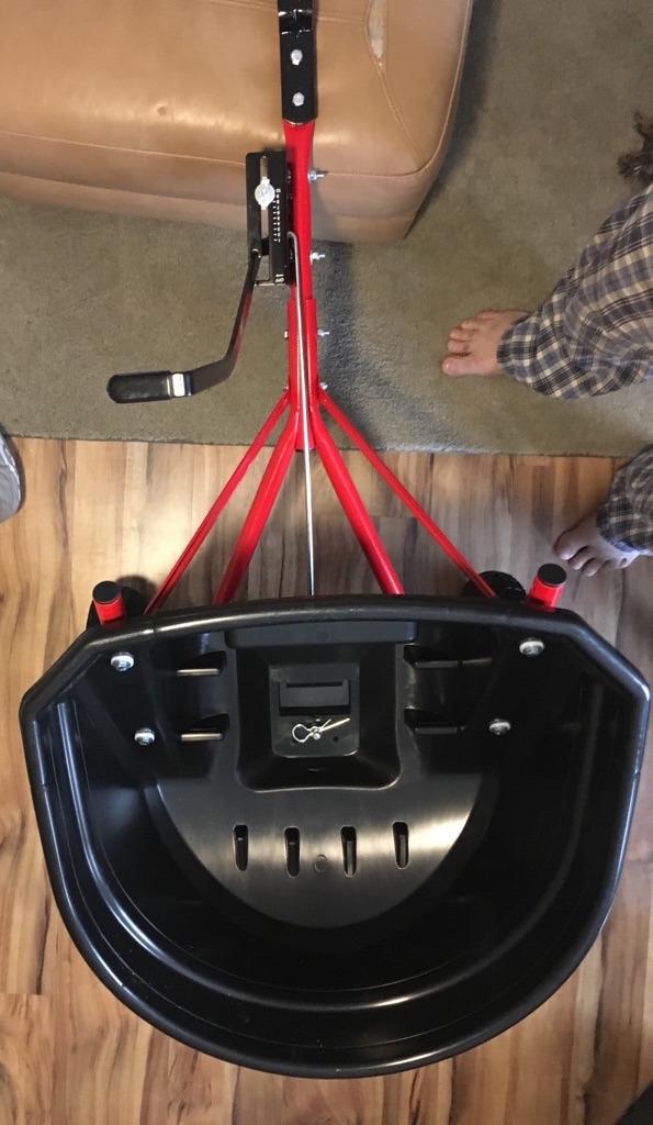 Craftsman Pull-Behind Lawn Broadcast Spreader for Seed, Fertilizer & Ice Melt, 110 lb Capacity with Universal Hitch, Made in USA customer photo 2