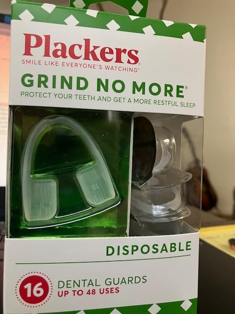 Plackers Grind No More Night Guard, Ready-to-Wear, 16 Count | Dental protection, Disposable, No boiling or molding, Fits upper or lower teeth, BPA free customer photo 2