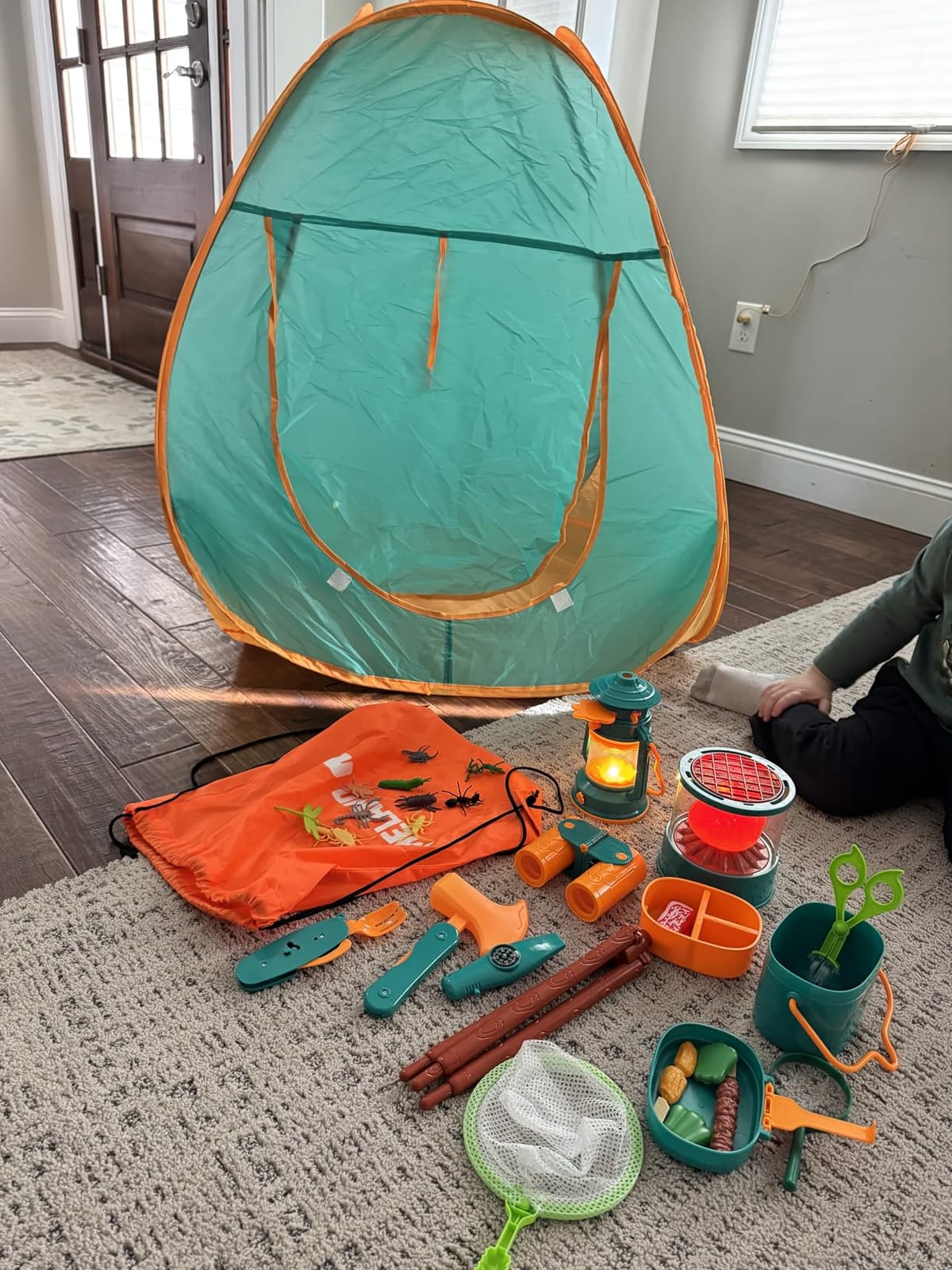 Meland Camping Play Set for Kids 3-6, Pretend Adventure Toy Gift | Pop-up tent, campfire, lantern, binoculars and camping gear for realistic pretend adventures indoors or outdoors customer photo 2