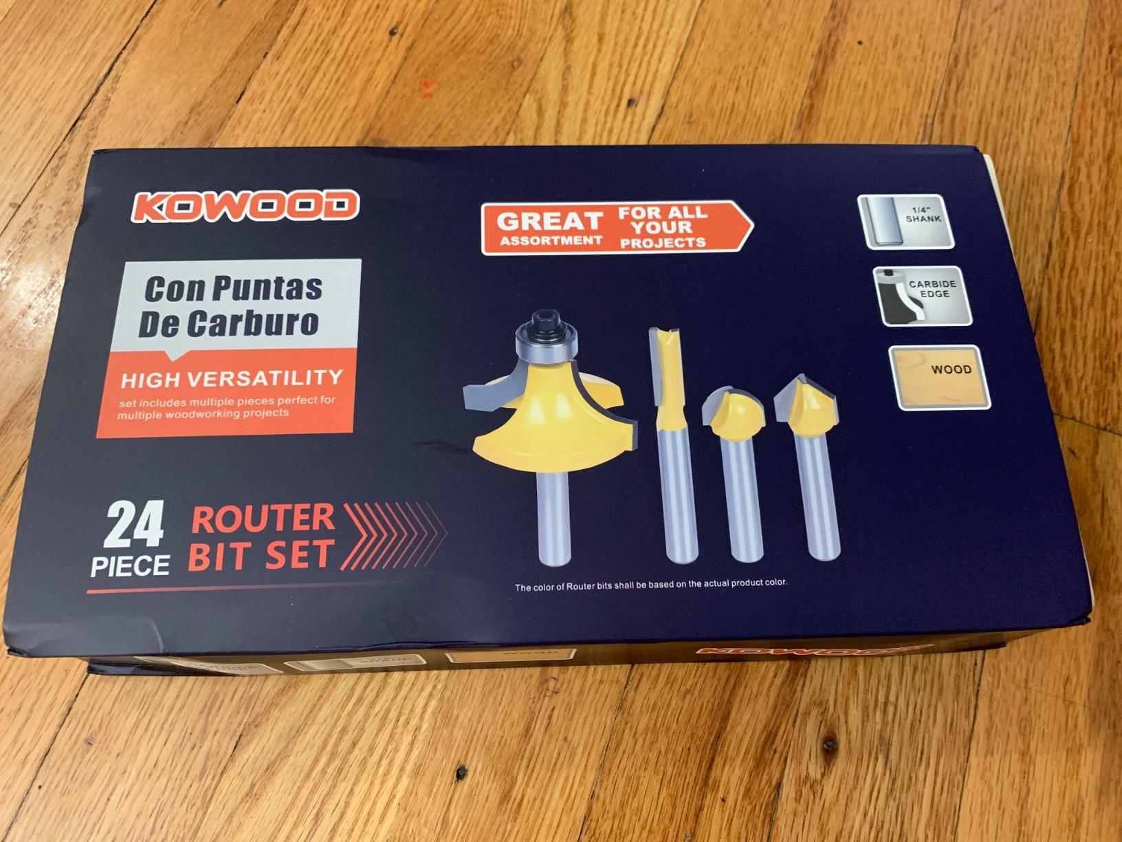 Router Bits Sets of 24A Pieces 1/4 Inch Shank Router Bit Set T Shape - for Commercial Users and Beginners… customer photo 2