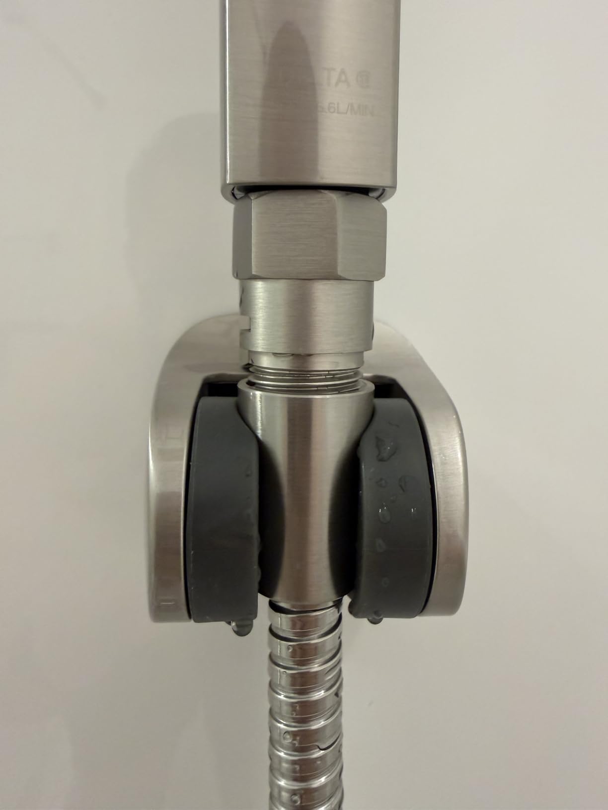 Angle Simple Shower Valve Brushed Nickel, Flow Adjuster Restrictor Shut Off customer photo 2