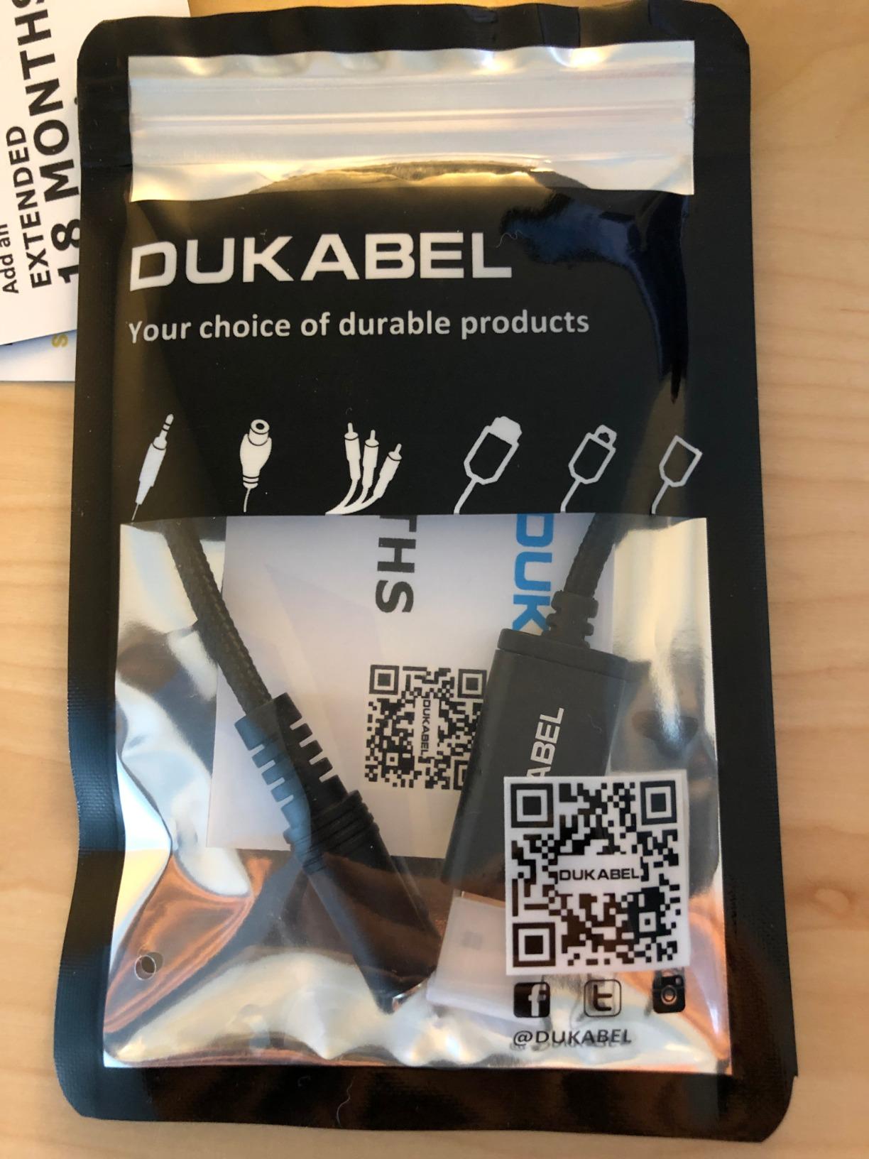 USB Headphone Adapter, DUKABEL External Sound Card for PC, PS4, PS5-25CM customer photo 1