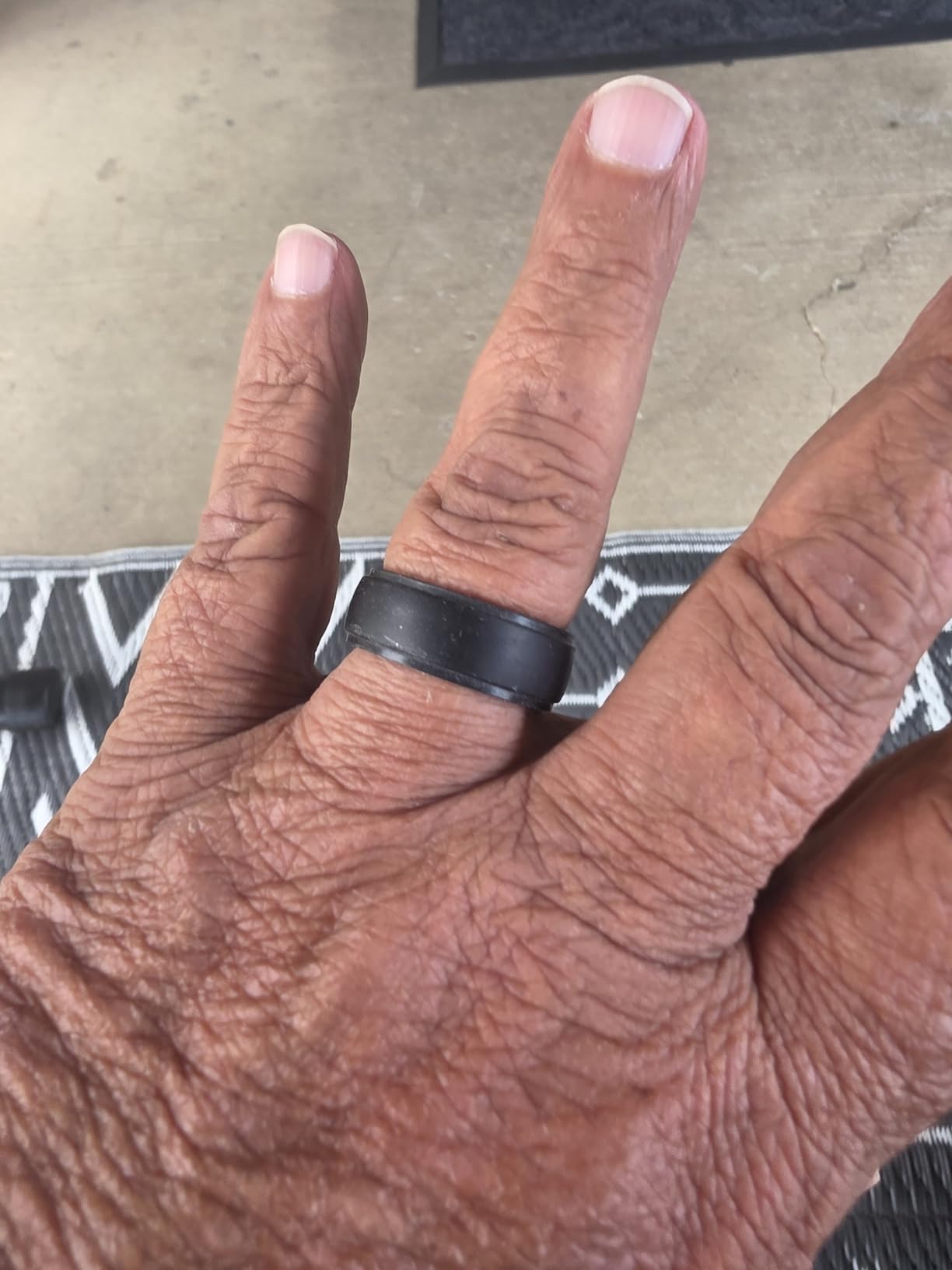 ThunderFit Men's Silicone Rings, Breathable Rubber Bands, 10mm Wide customer photo 2