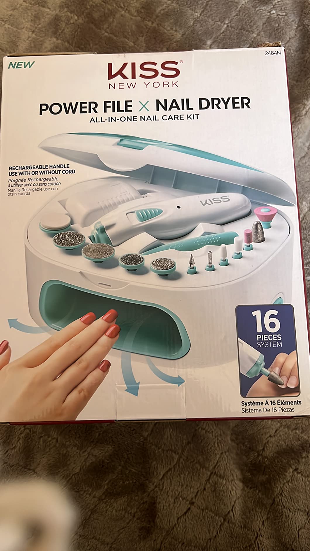 Kiss Professional, Electric Nail Drill/Electric Nail File & Nail Dryer System, Includes 12 attachments, Cuticle Pusher, A/C Adapter, Storage case customer photo 1