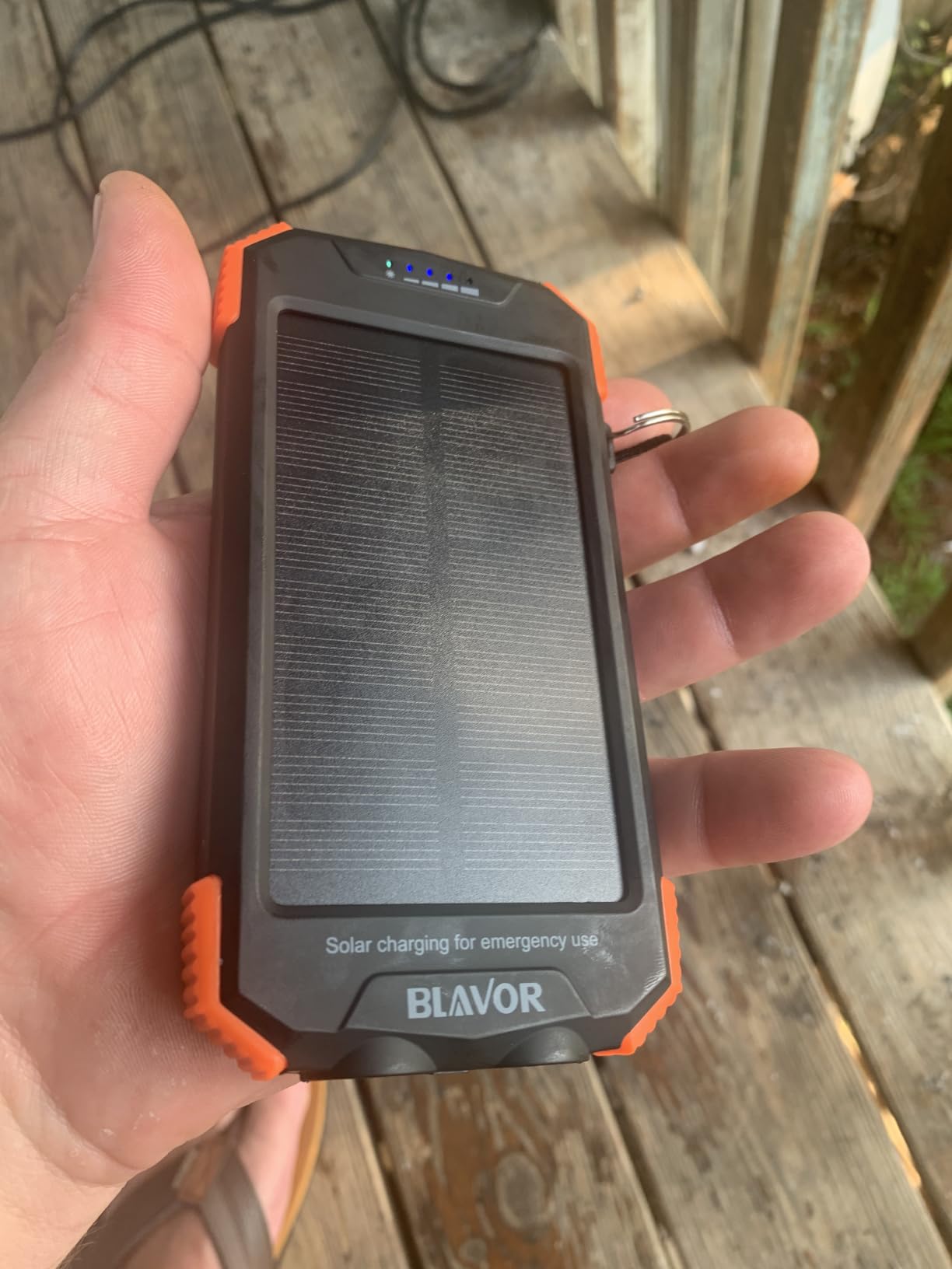 BLAVOR Solar Power Bank 10,000mAh Portable Wireless Charger for Cell Phones customer photo 1